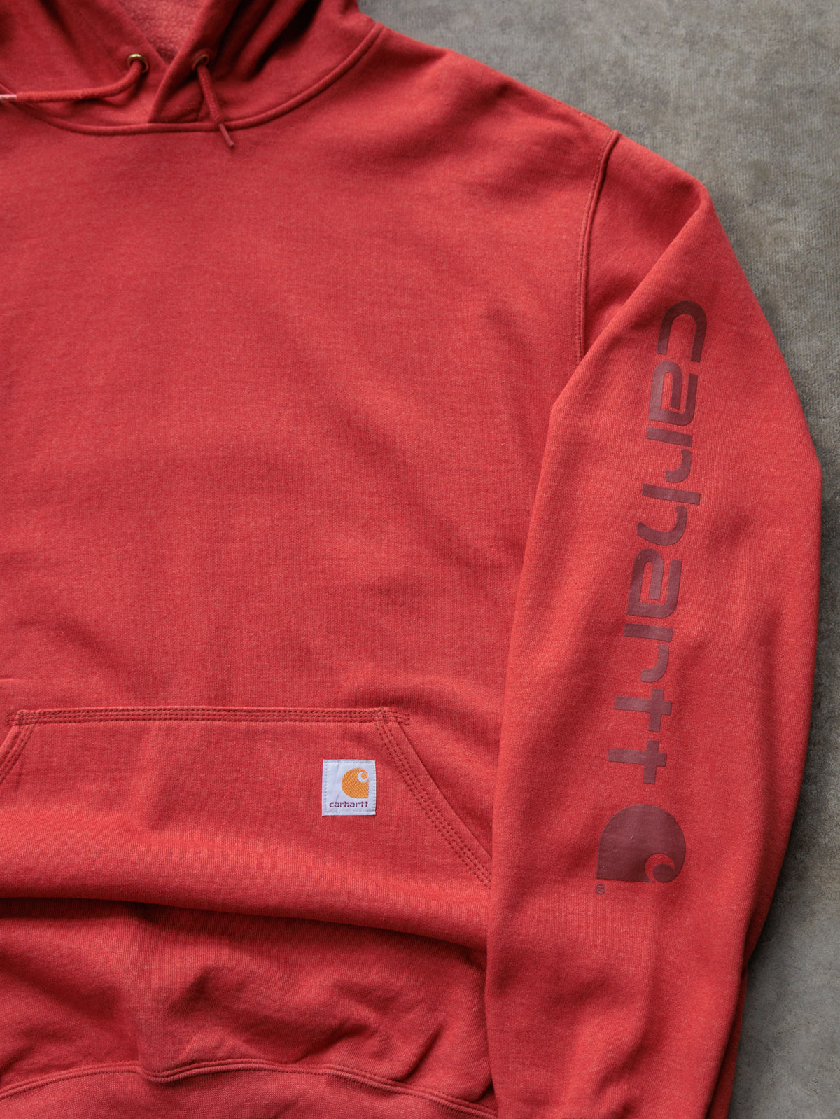 Vintage Red Carhartt Hoodie (XL)