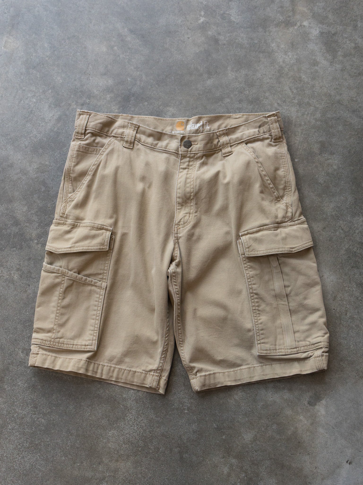 Vintage Tan Carhartt Cargo Shorts (W34)