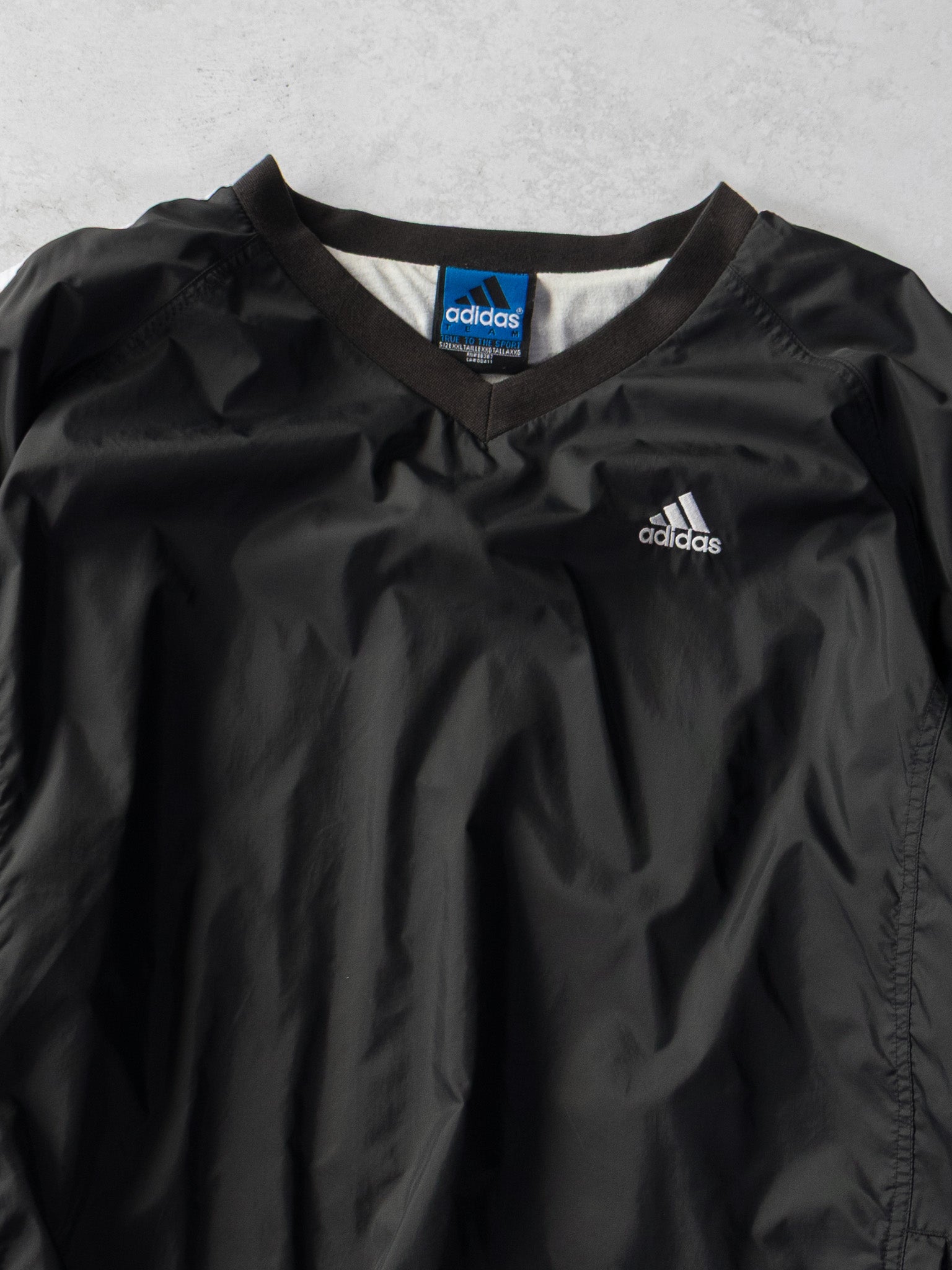 Vintage Adidas 3-Stripe Pullover Jacket (2XL)