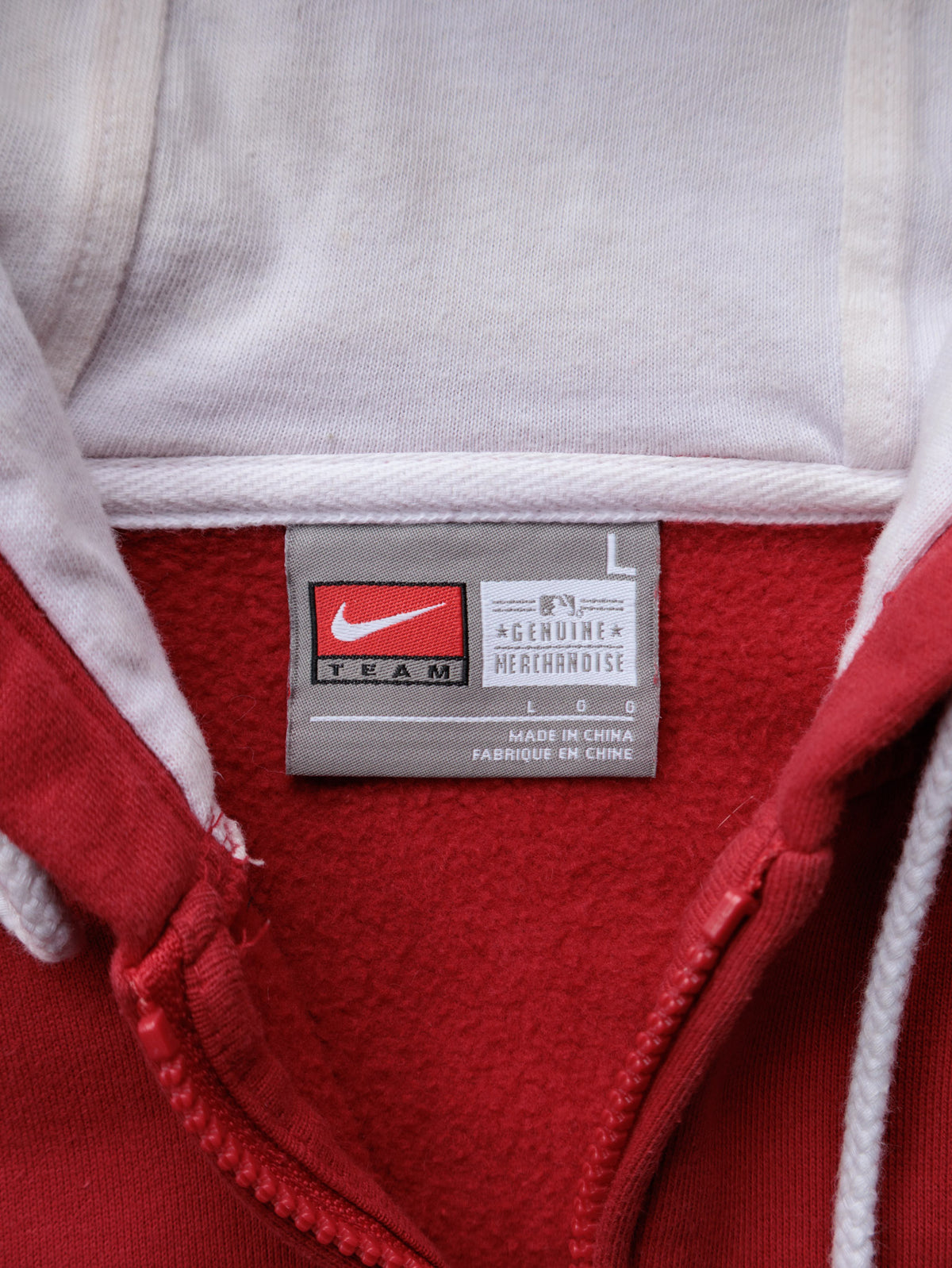 Vintage 00s Red Nike Angels Full Zip Hoodie (L)