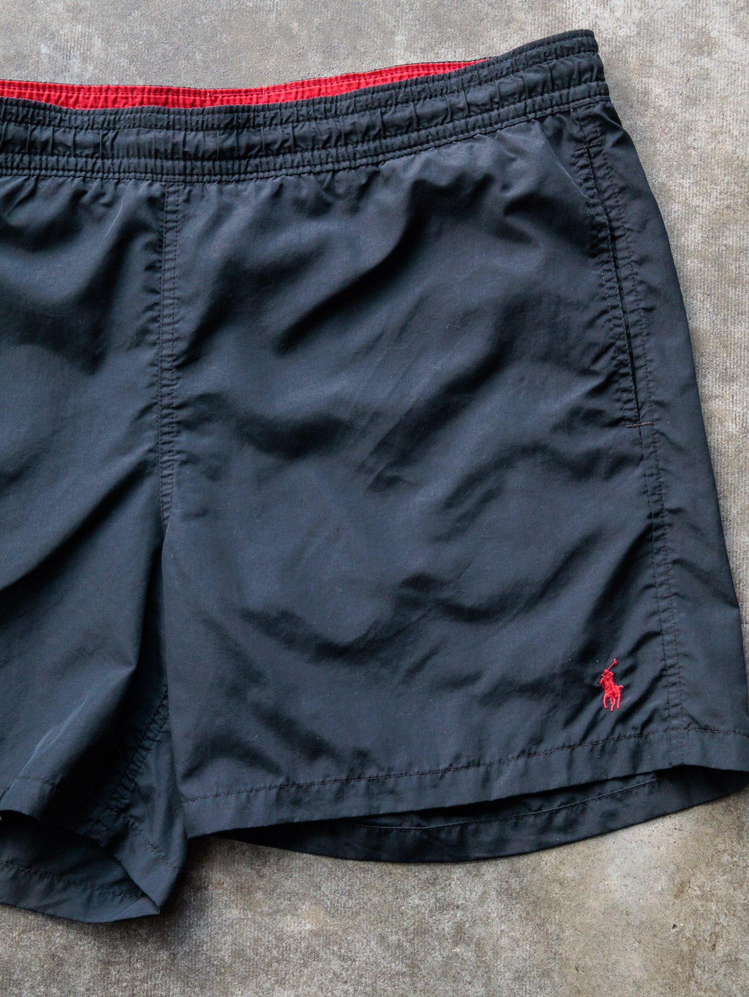 Vintage 90s Black Polo Ralph Lauren Swim Shorts (L)