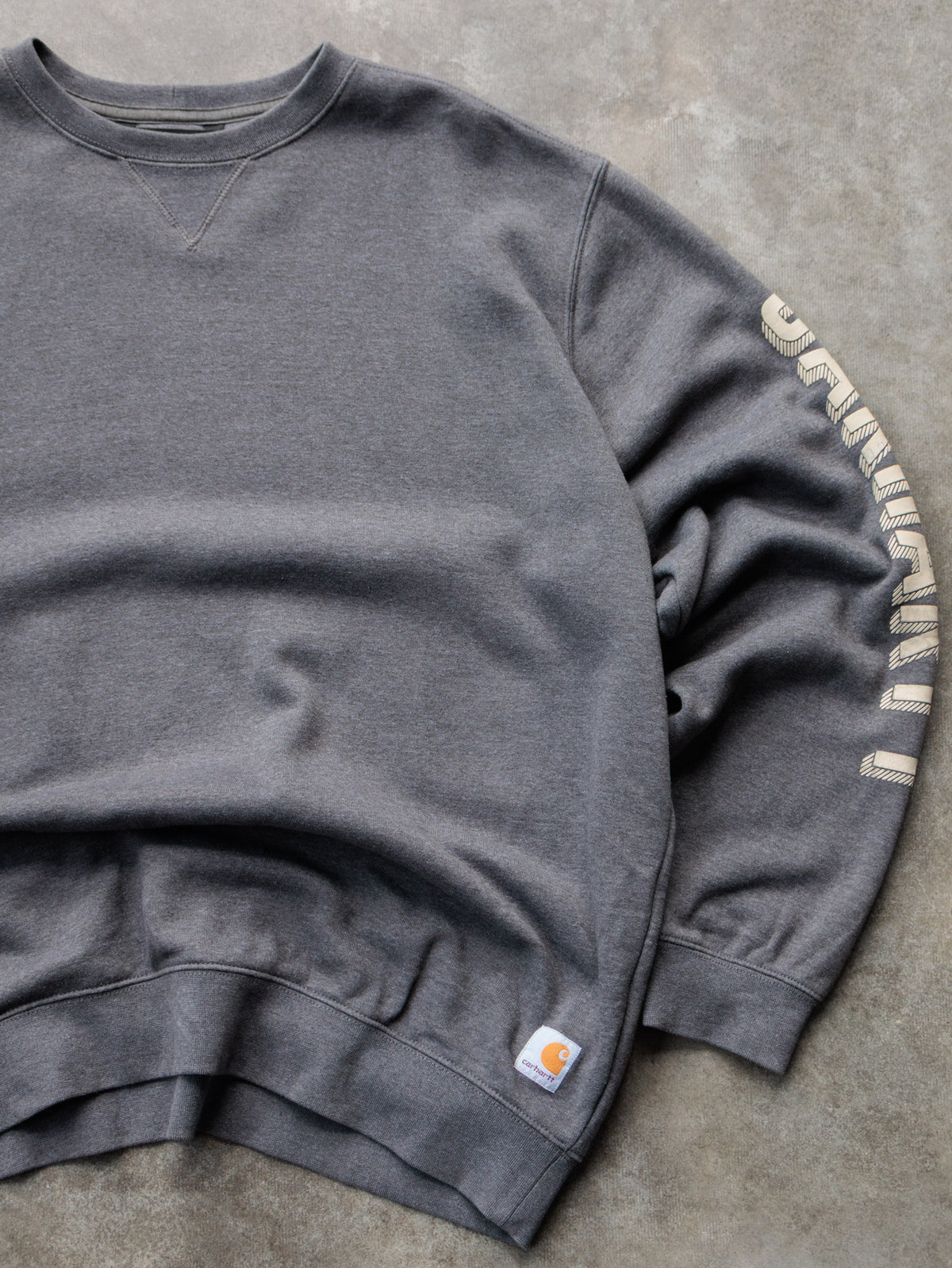 Vintage Grey Carhartt Sweatshirt (XL)