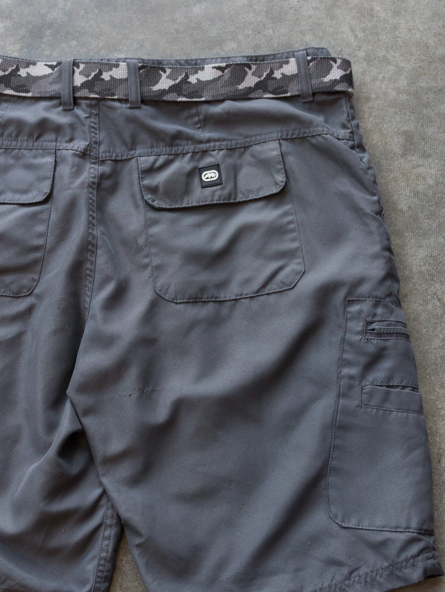 Vintage Grey Ecko Utility Shorts (W36)