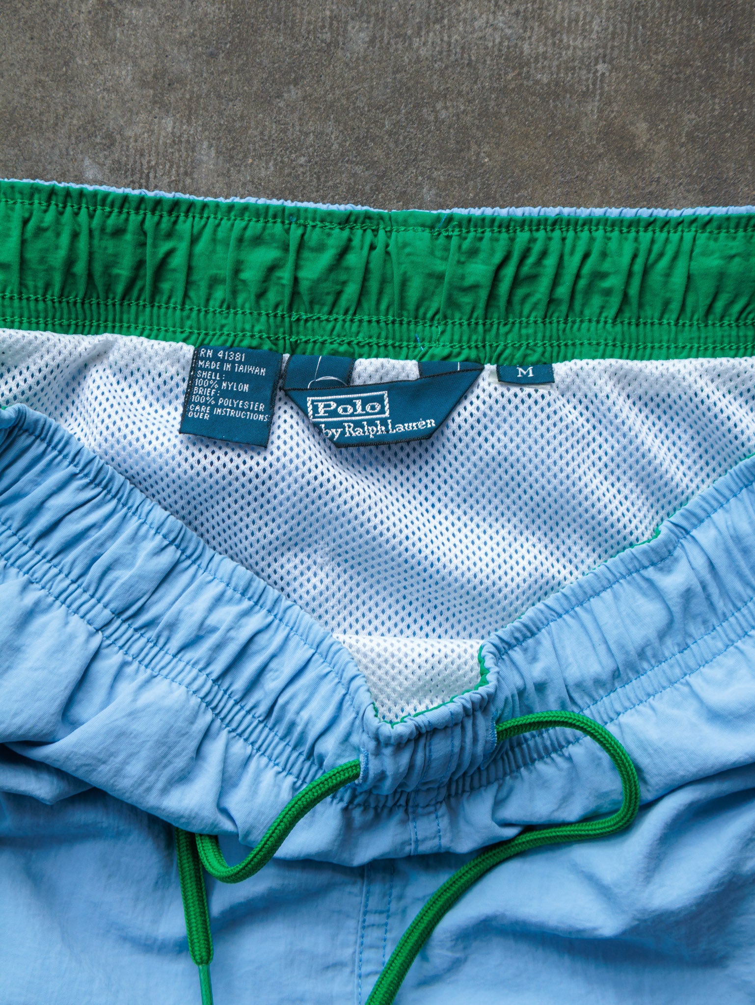 Vintage 90s Blue Polo Ralph Lauren Swim Shorts (M)