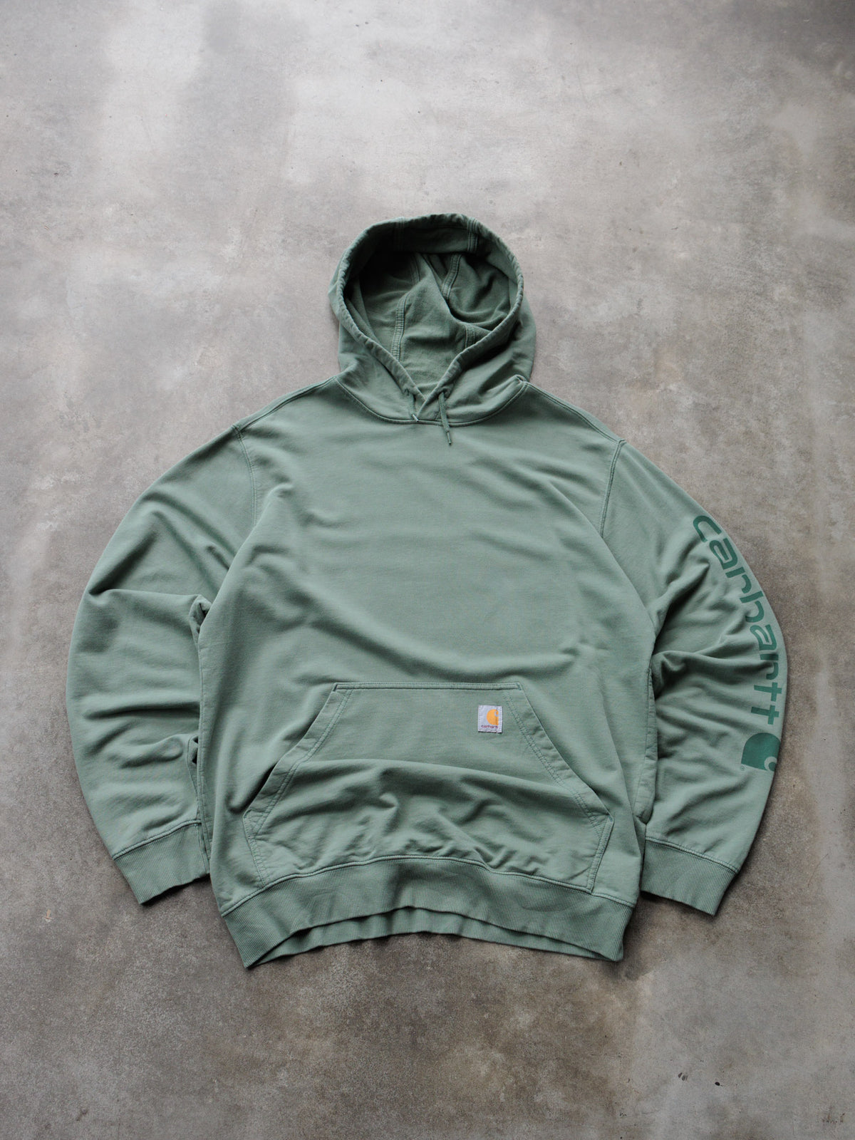 Vintage Green Carhartt Hoodie (M)