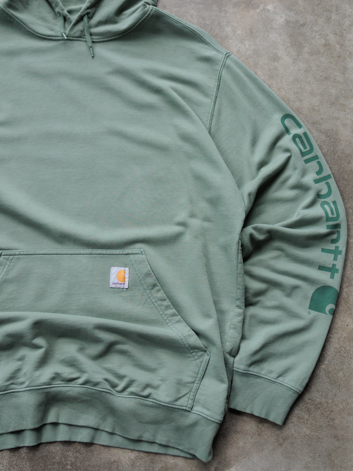 Vintage Green Carhartt Hoodie (M)