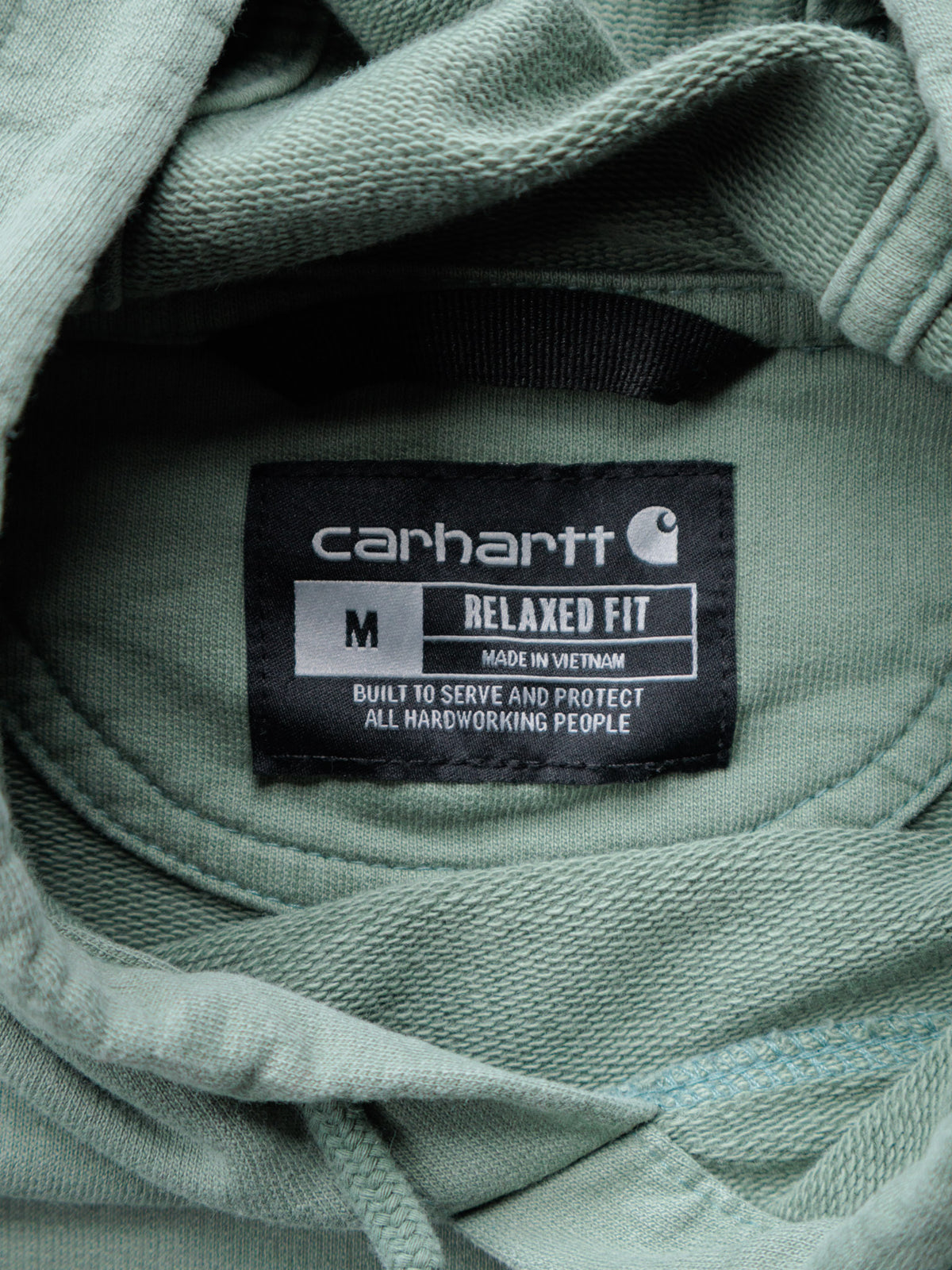 Vintage Green Carhartt Hoodie (M)