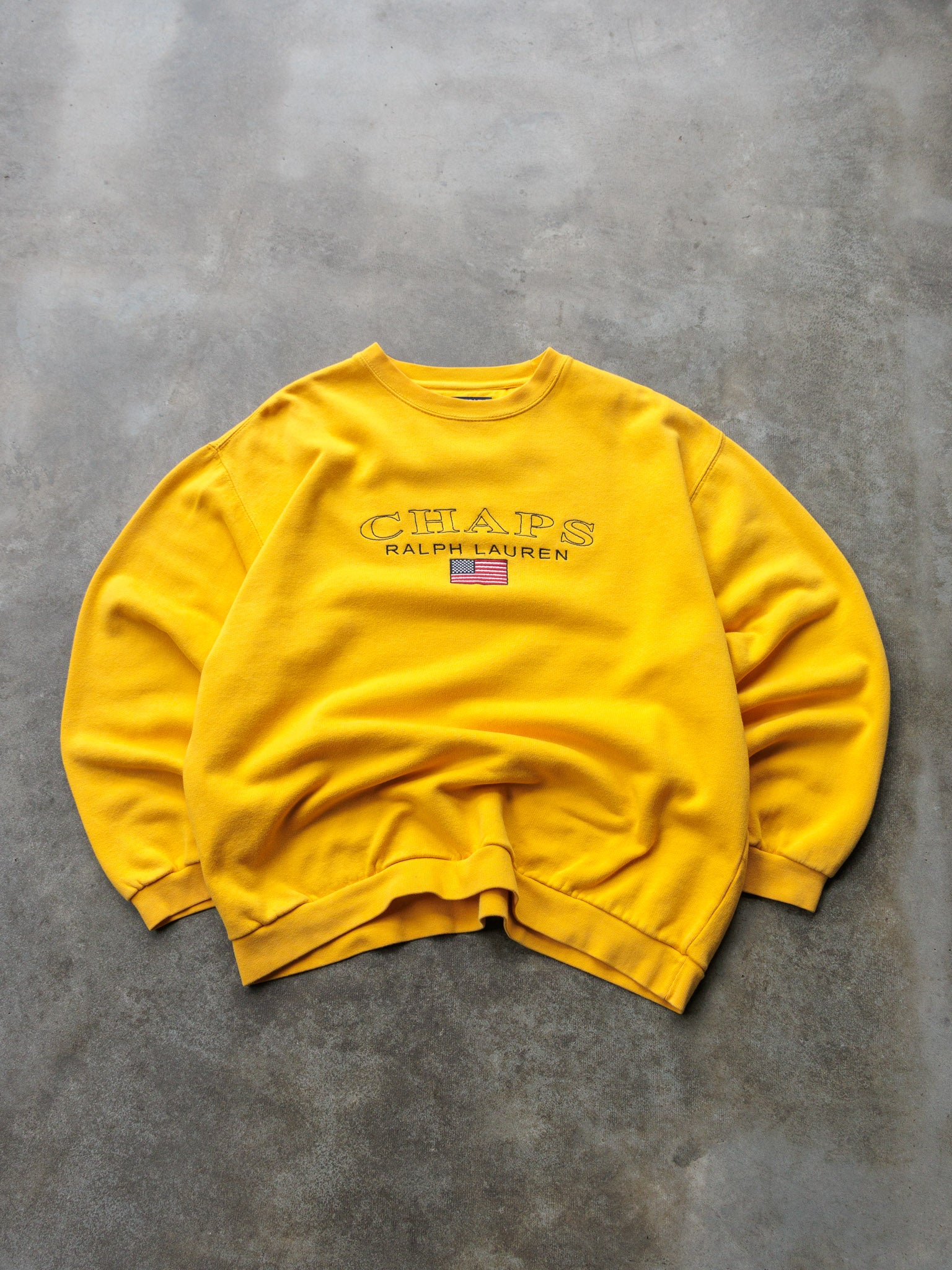 Vintage 90s Yellow Chaps Ralph Lauren Sweatshirt (L)