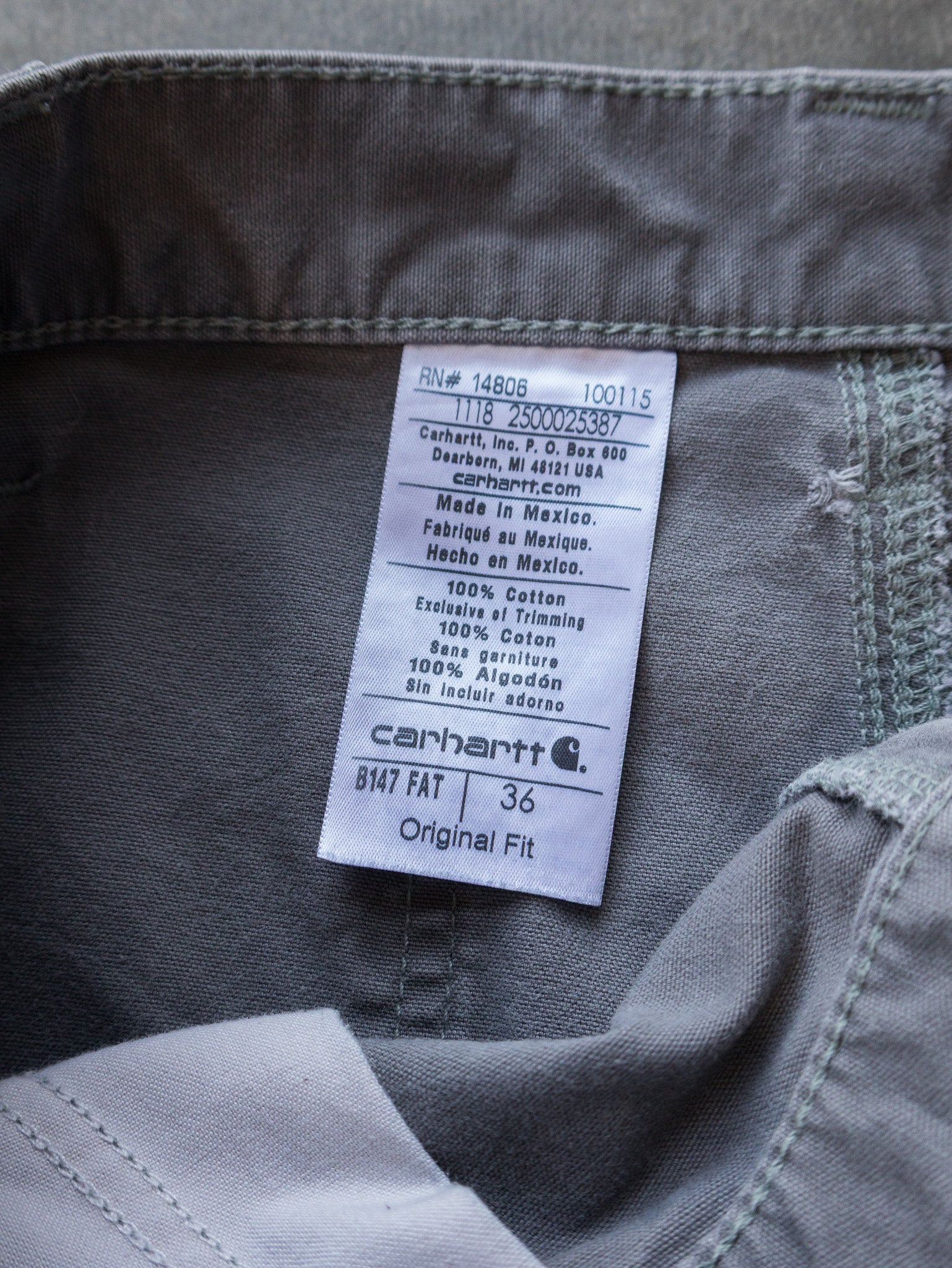 Vintage Grey Carhartt Carpenter Shorts (W36)