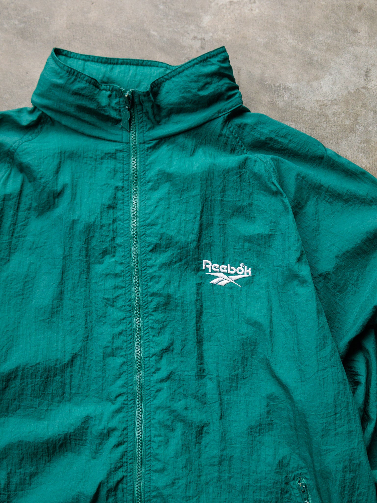 Vintage 90s Teal Reebok Windbreaker (L)