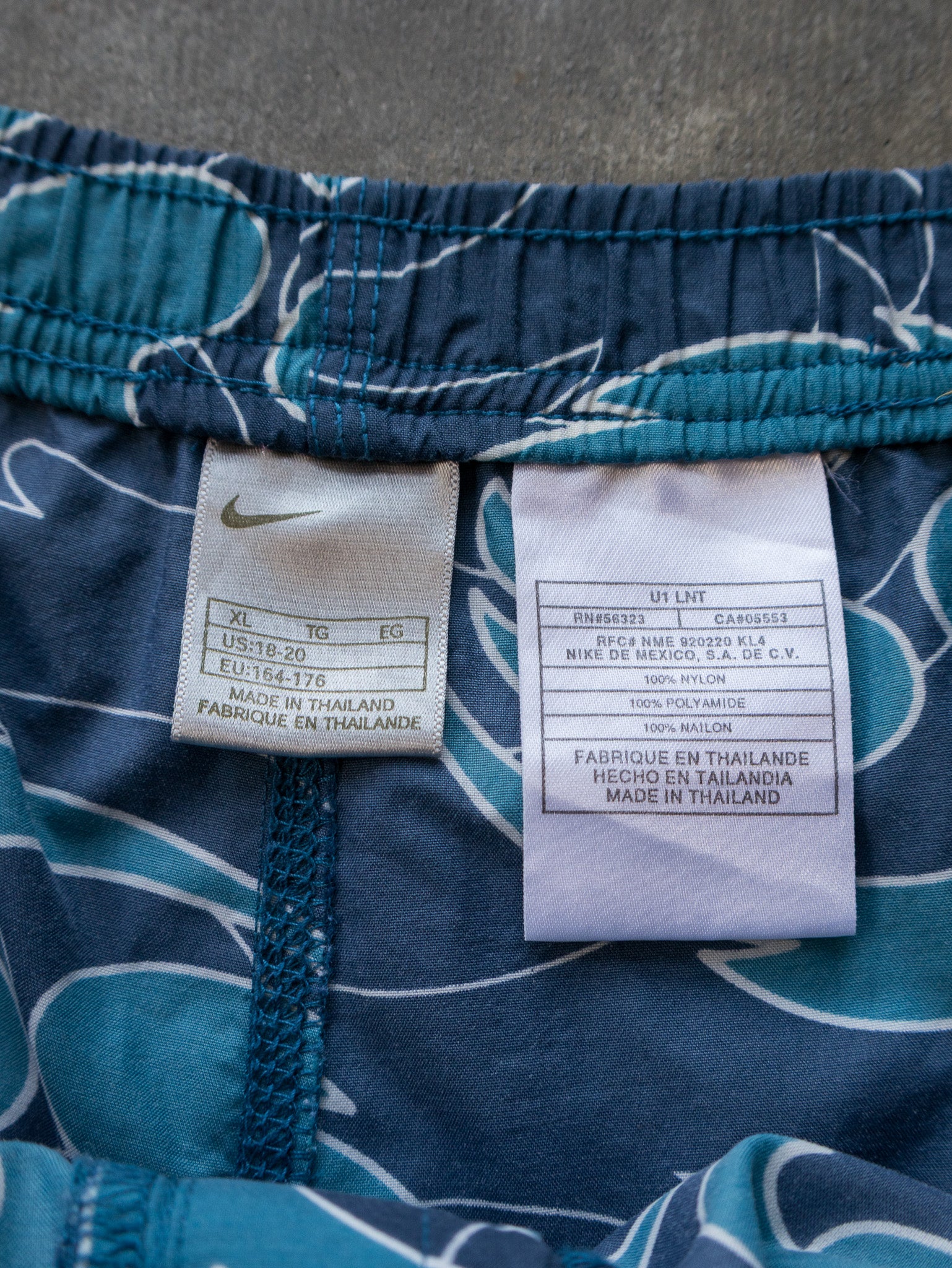 Vintage Blue Wave Nike Swim Shorts (18–20Y)