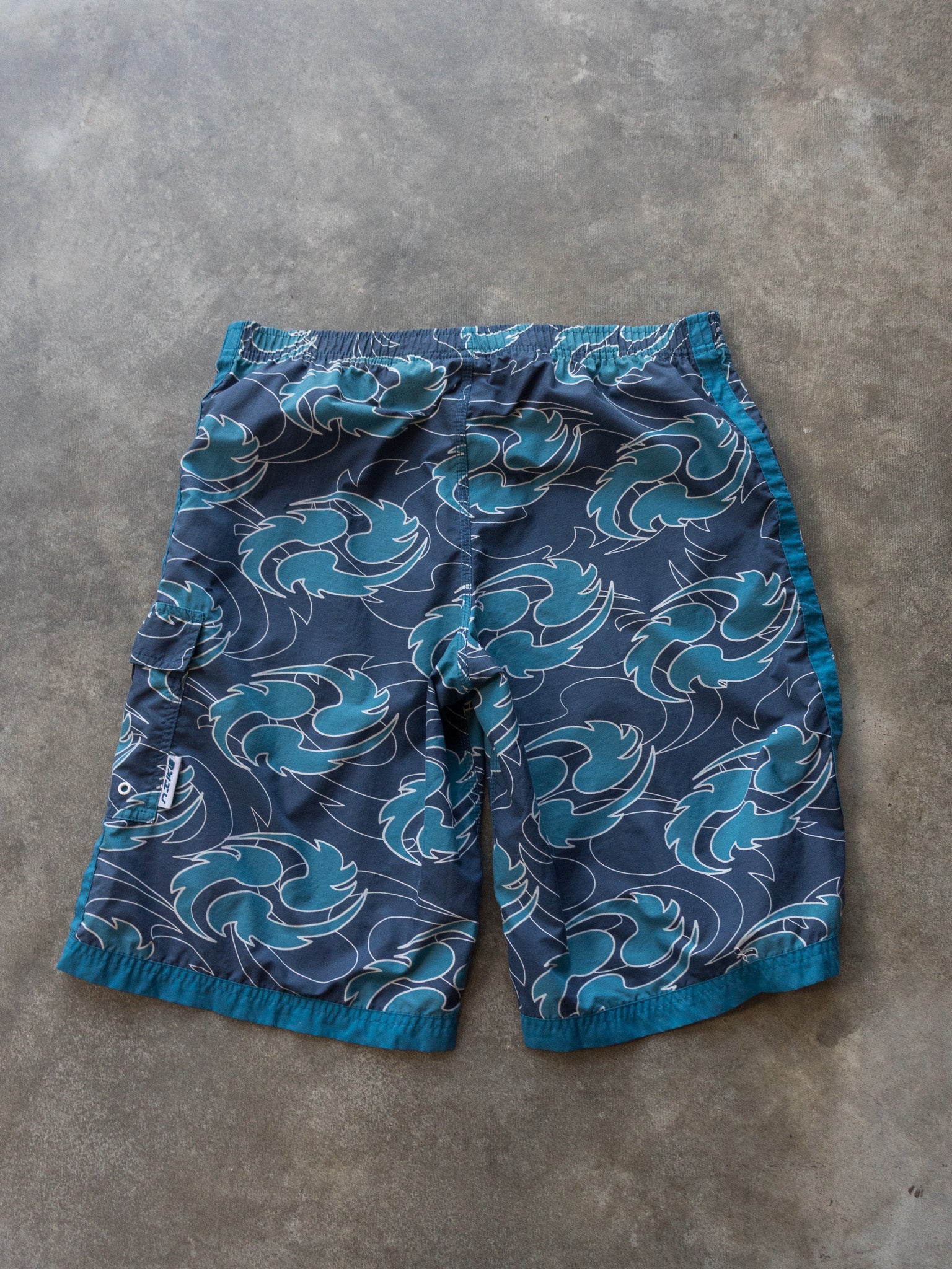 Vintage Blue Wave Nike Swim Shorts (18–20Y)