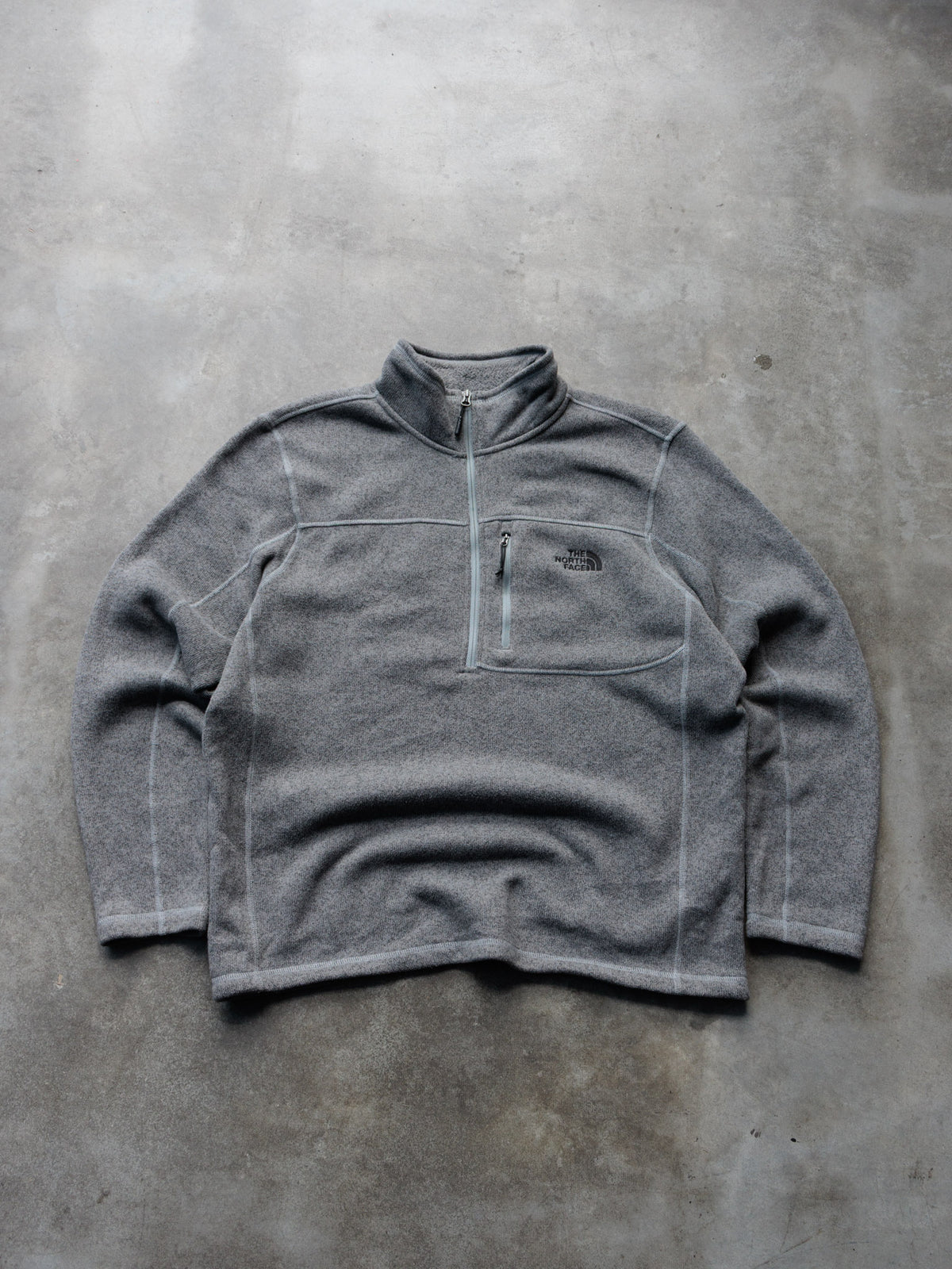 Vintage Grey The North Face Fleece Quarter Zip (XL)