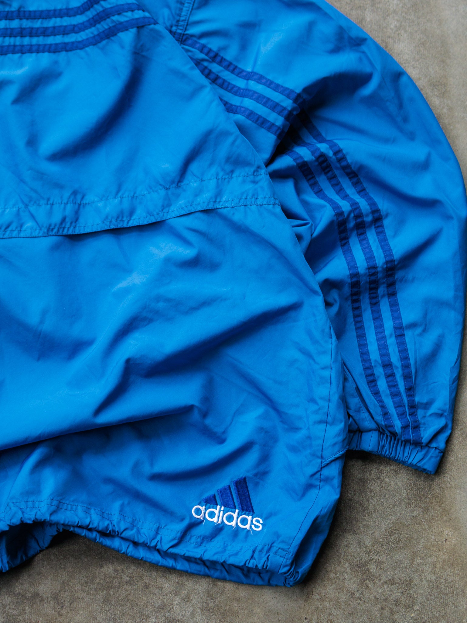 Vintage 90s Blue Adidas Windbreaker (XL)