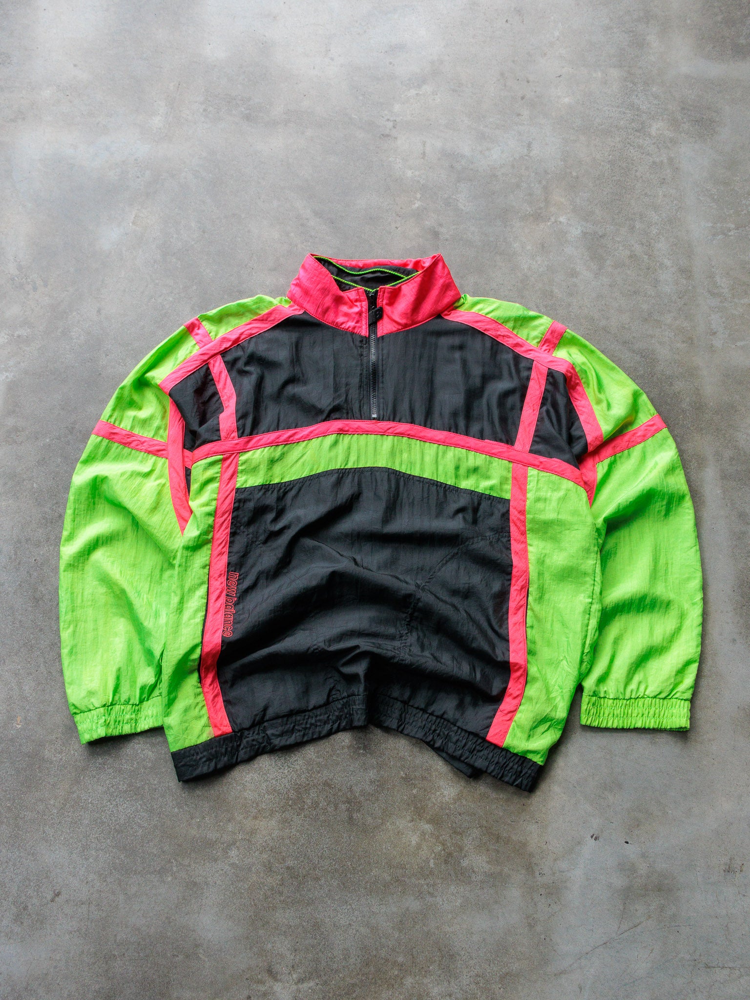 Vintage 90s Neon Colourblock New Balance Windbreaker (XL)