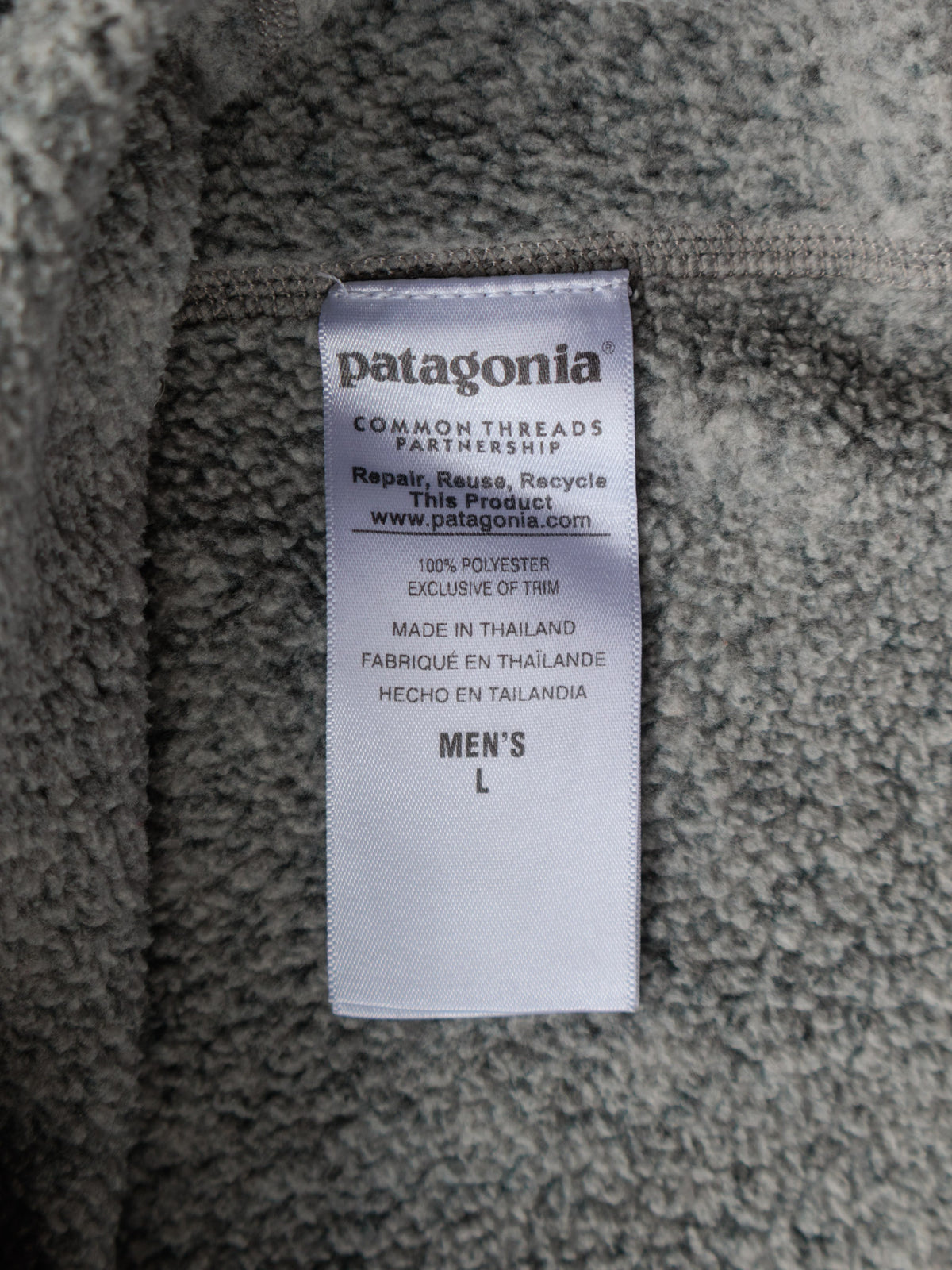 Vintage Grey Patagonia Knit Quarter Zip (L)