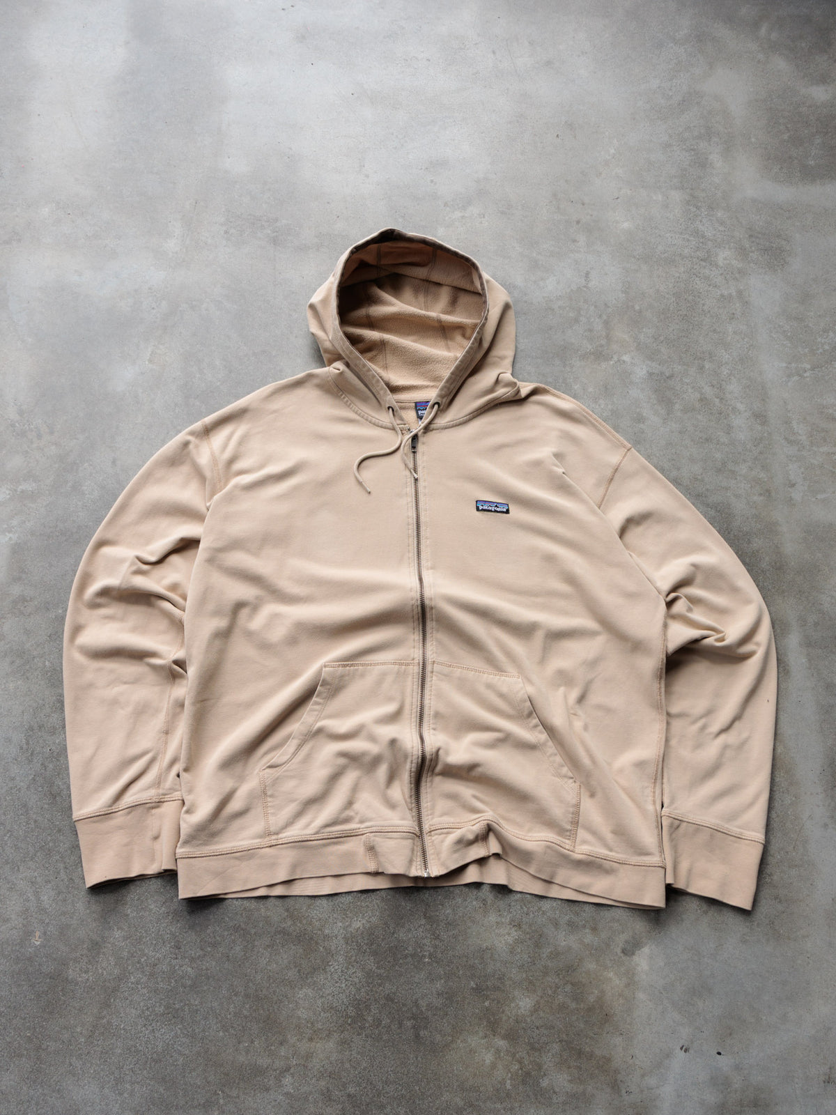 Vintage Beige Patagonia Full Zip Hoodie (XL)