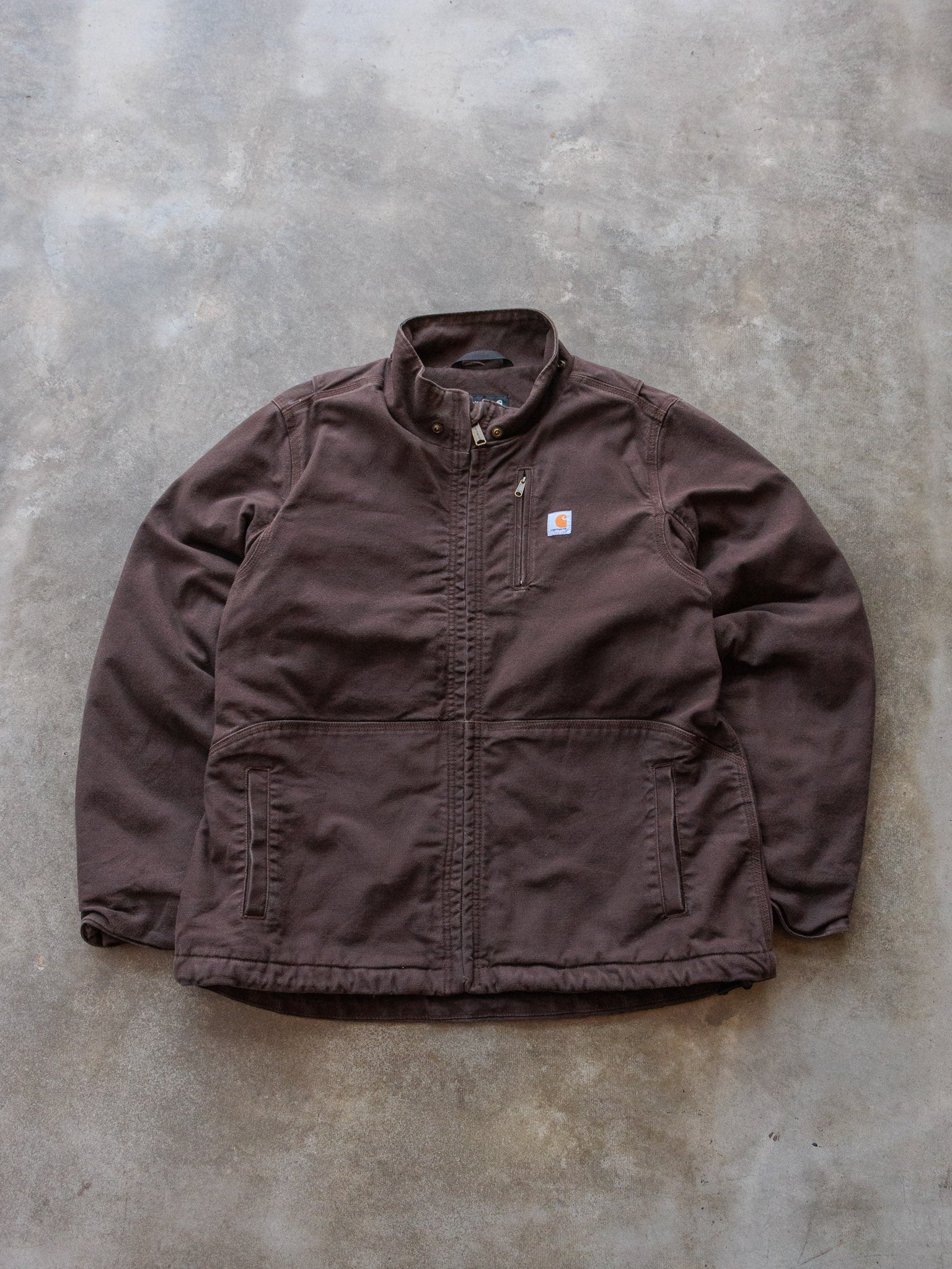 Vintage Brown Carhartt Sherpa Lined Sierra Jacket (Women's L)