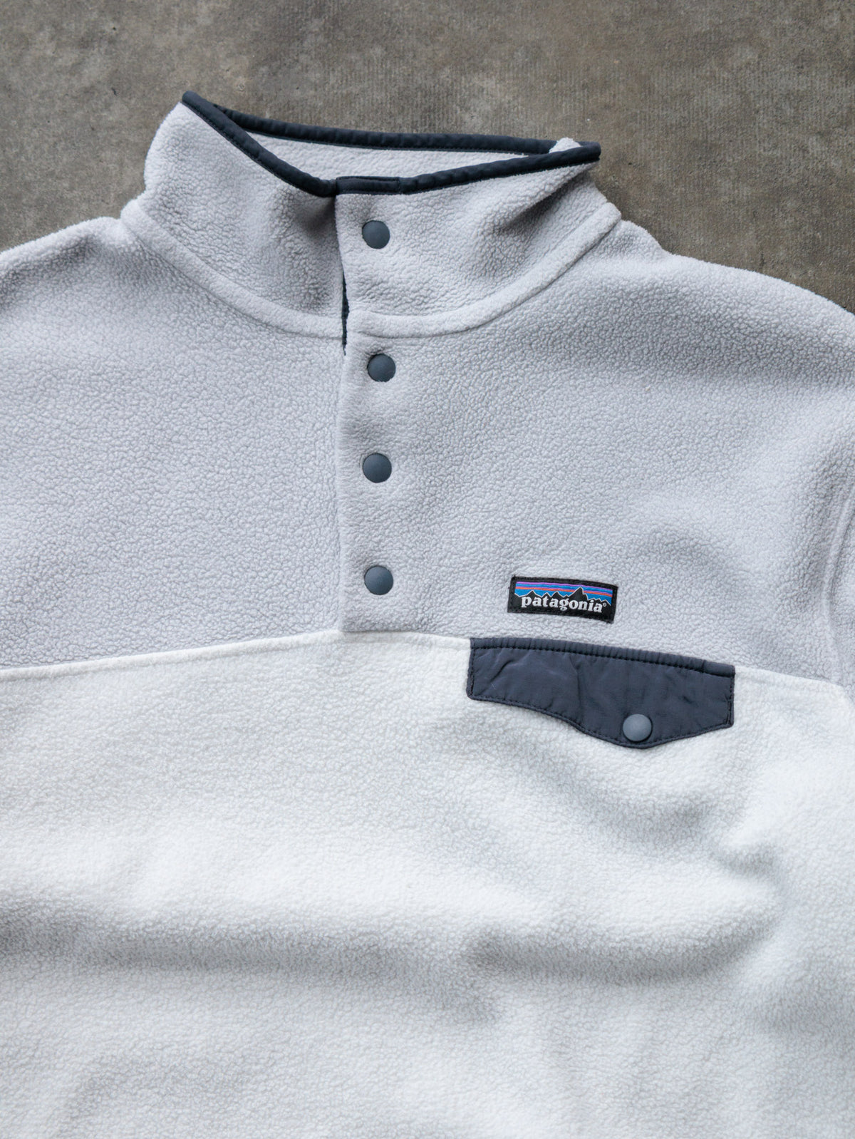 Grey Patagonia Snap-T Fleece Quarter Zip (L)