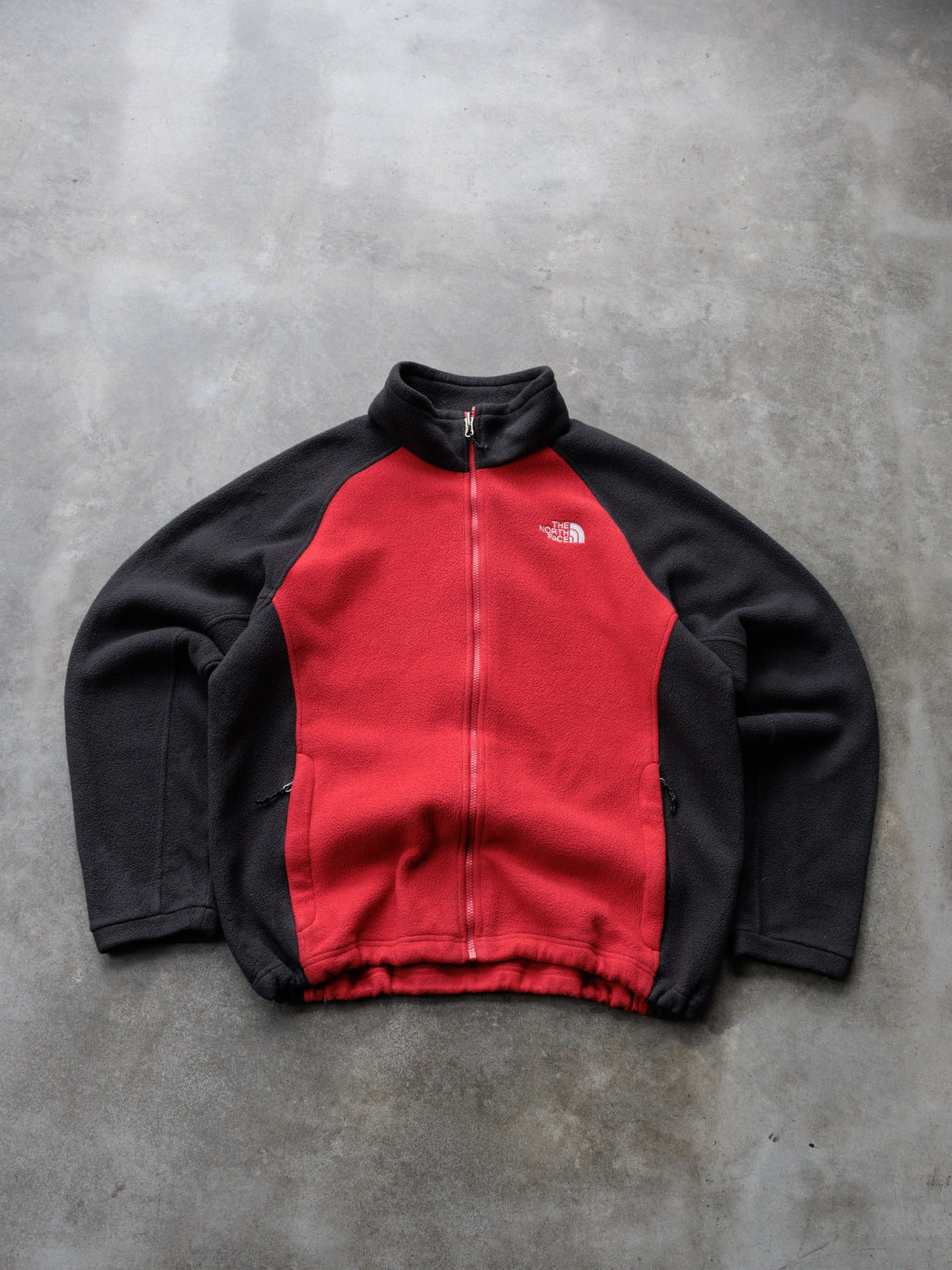 Vintage 90s Black The North Face Colourblock Fleece Jacket (XL)