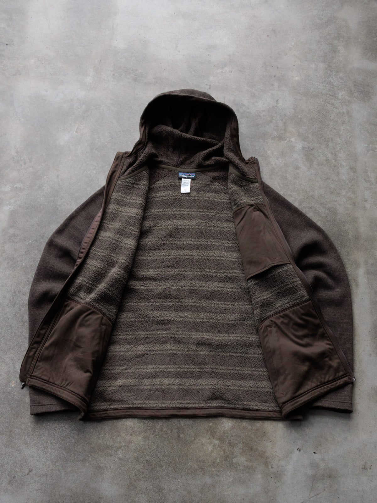 Vintage Brown Striped Patagonia Better Sweater Fleece Jacket (L)