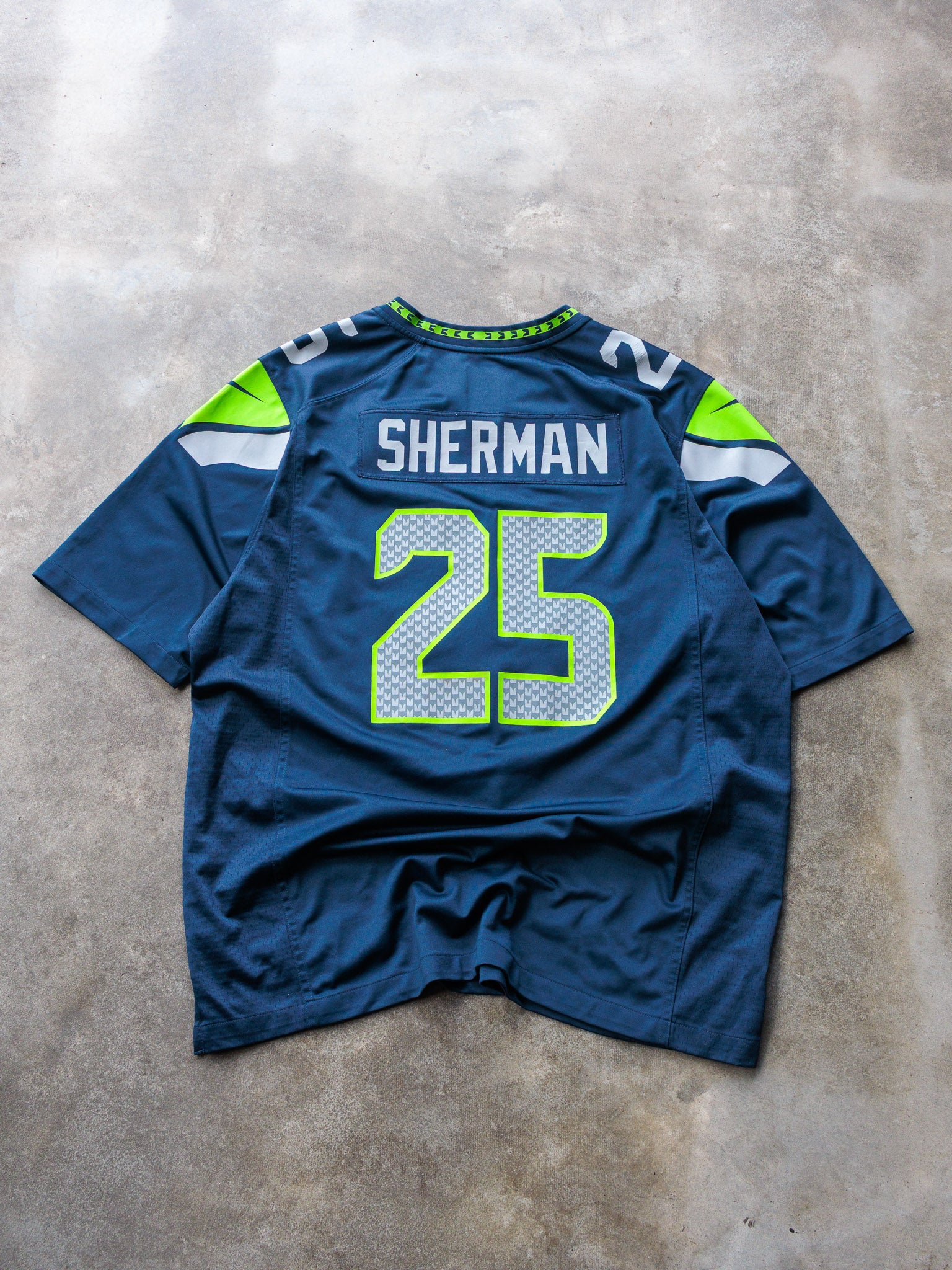 Navy Nike Seattle Seahawks Richard Sherman NFL Jersey (2XL)
