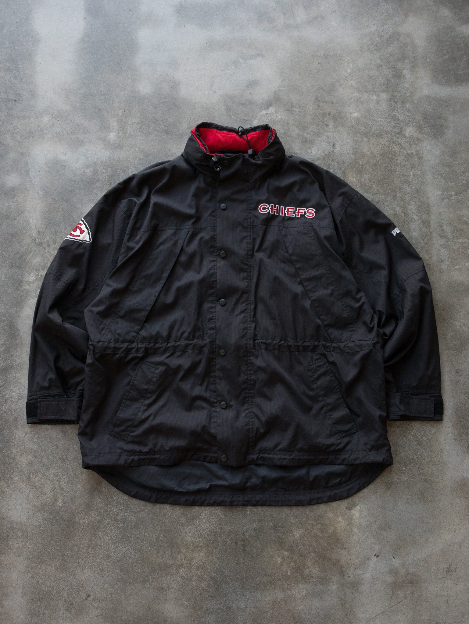 Vintage Black Kansas City Chiefs NFL Jacket (2XL)