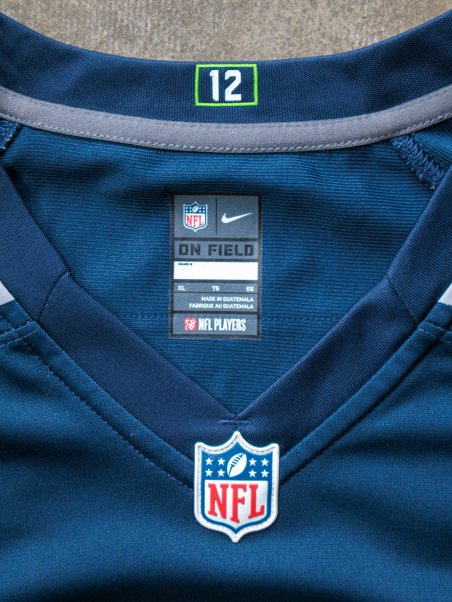 Navy Nike Russell Wilson Seattle Seahawks NFL Jersey (Women's XL)