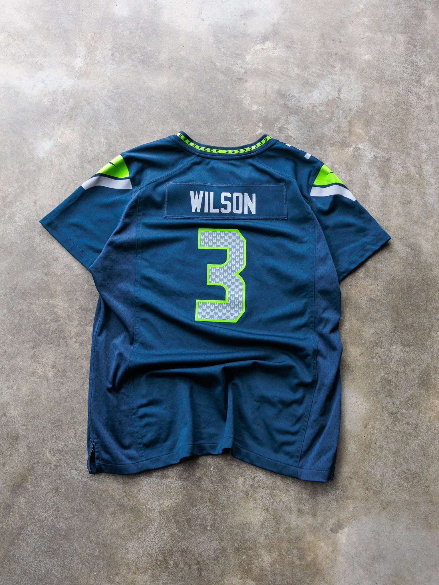 Navy Nike Russell Wilson Seattle Seahawks NFL Jersey (Women's XL)
