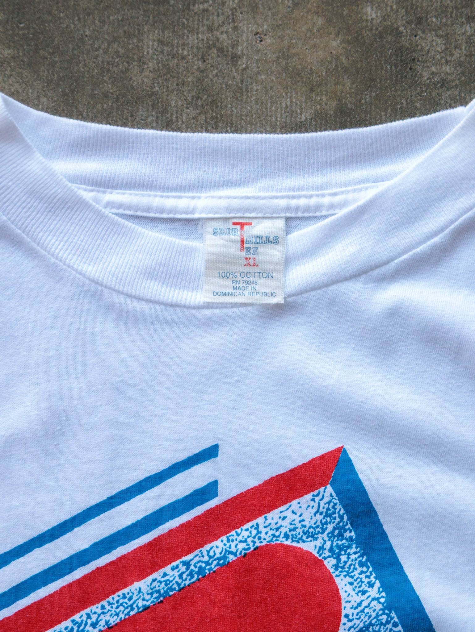 Vintage 90s White Fila Graphic Tee (XL)