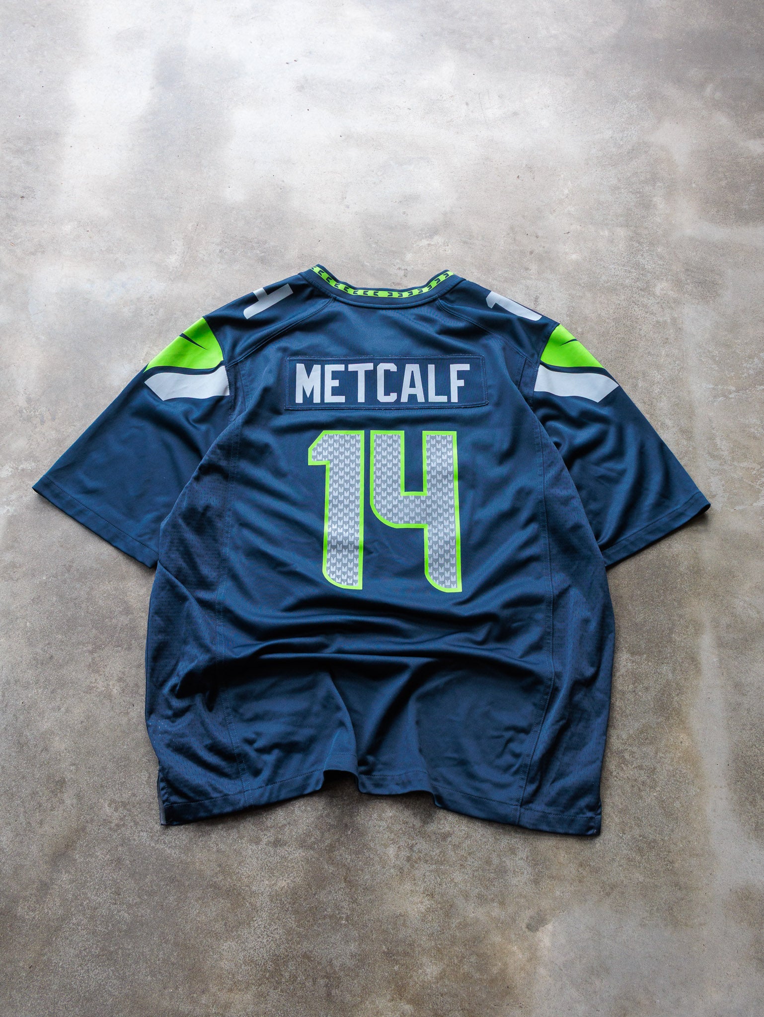 Navy Nike DK Metcalf Seattle Seahawks NFL Jersey (2XL)