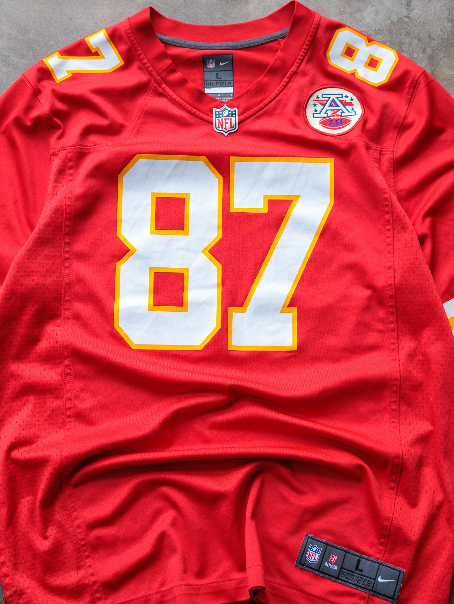 Red Nike Travis Kelce Kansas City Chiefs NFL Jersey (L)