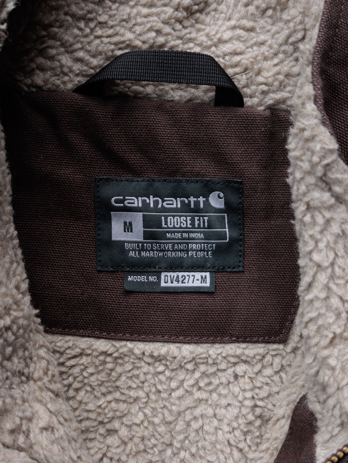 Vintage Brown Carhartt Sherpa-Lined Vest (M)