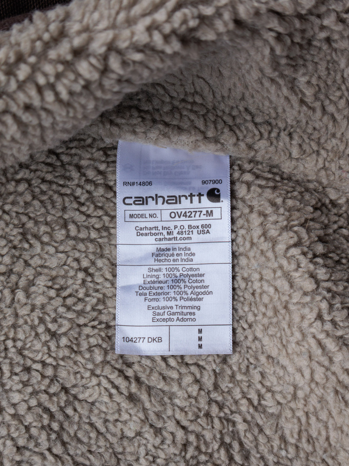 Vintage Brown Carhartt Sherpa-Lined Vest (M)