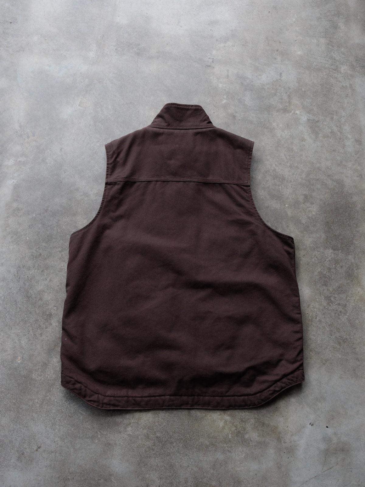 Vintage Brown Carhartt Sherpa-Lined Vest (M)