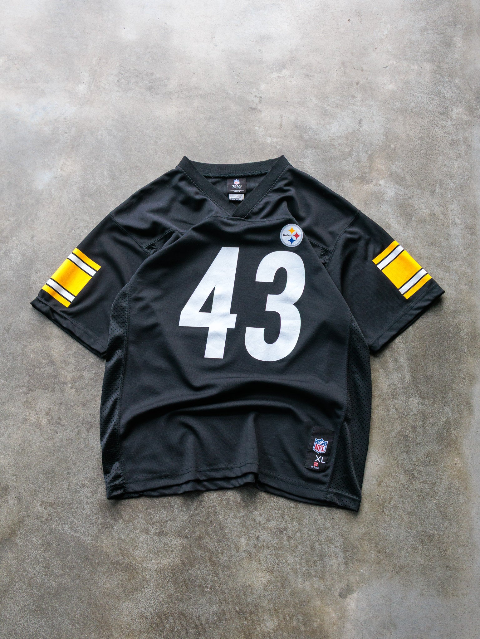 Vintage 00s Reebok Pittsburgh Steelers Troy Polamalu NFL Jersey Youth (18-20Y)