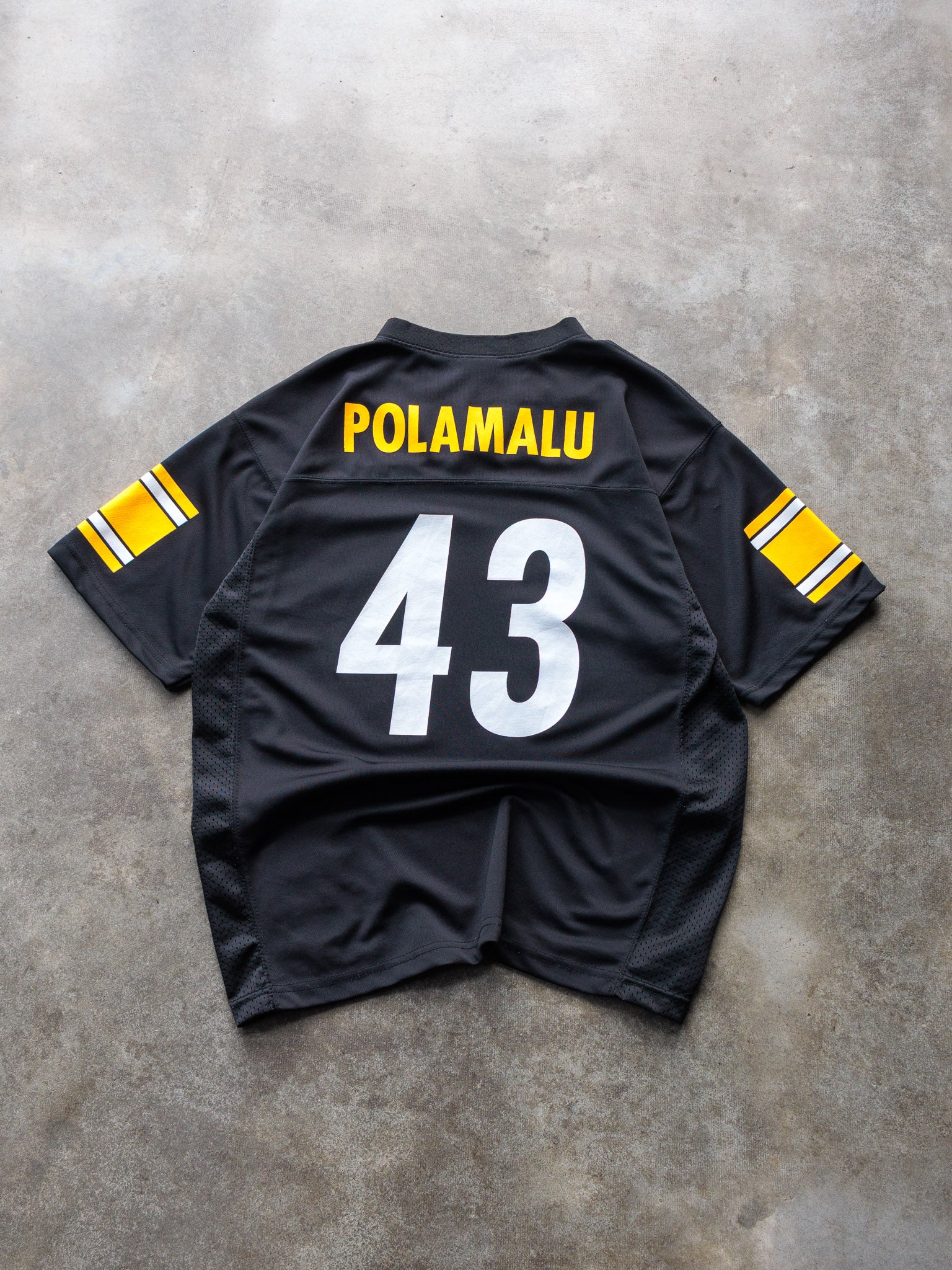 Vintage 00s Reebok Pittsburgh Steelers Troy Polamalu NFL Jersey Youth (18-20Y)