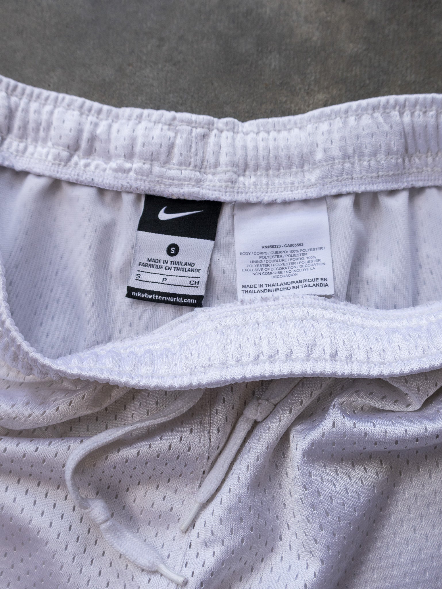 Vintage White Nike Mesh Shorts (S)
