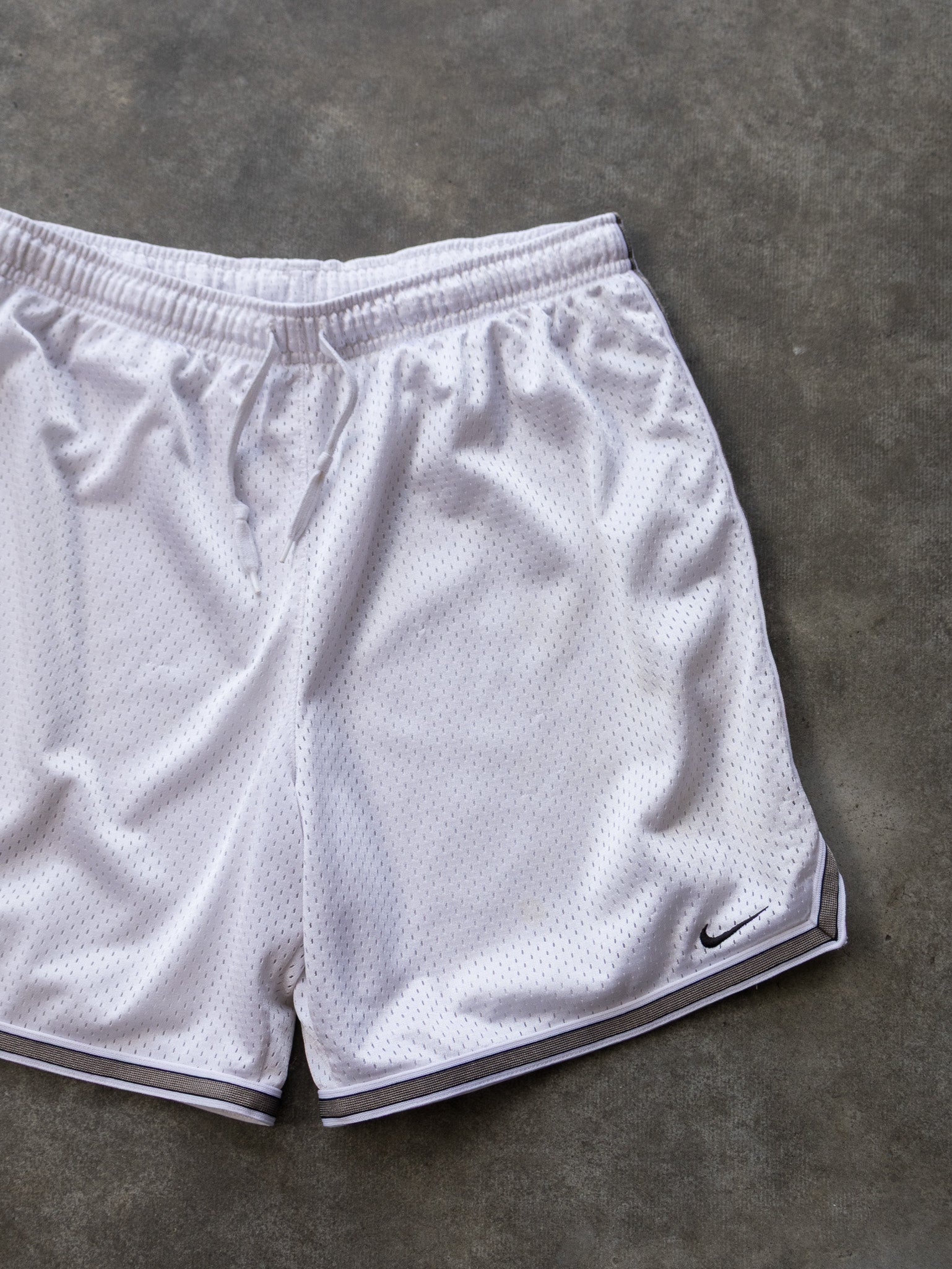 Vintage White Nike Mesh Shorts (S)