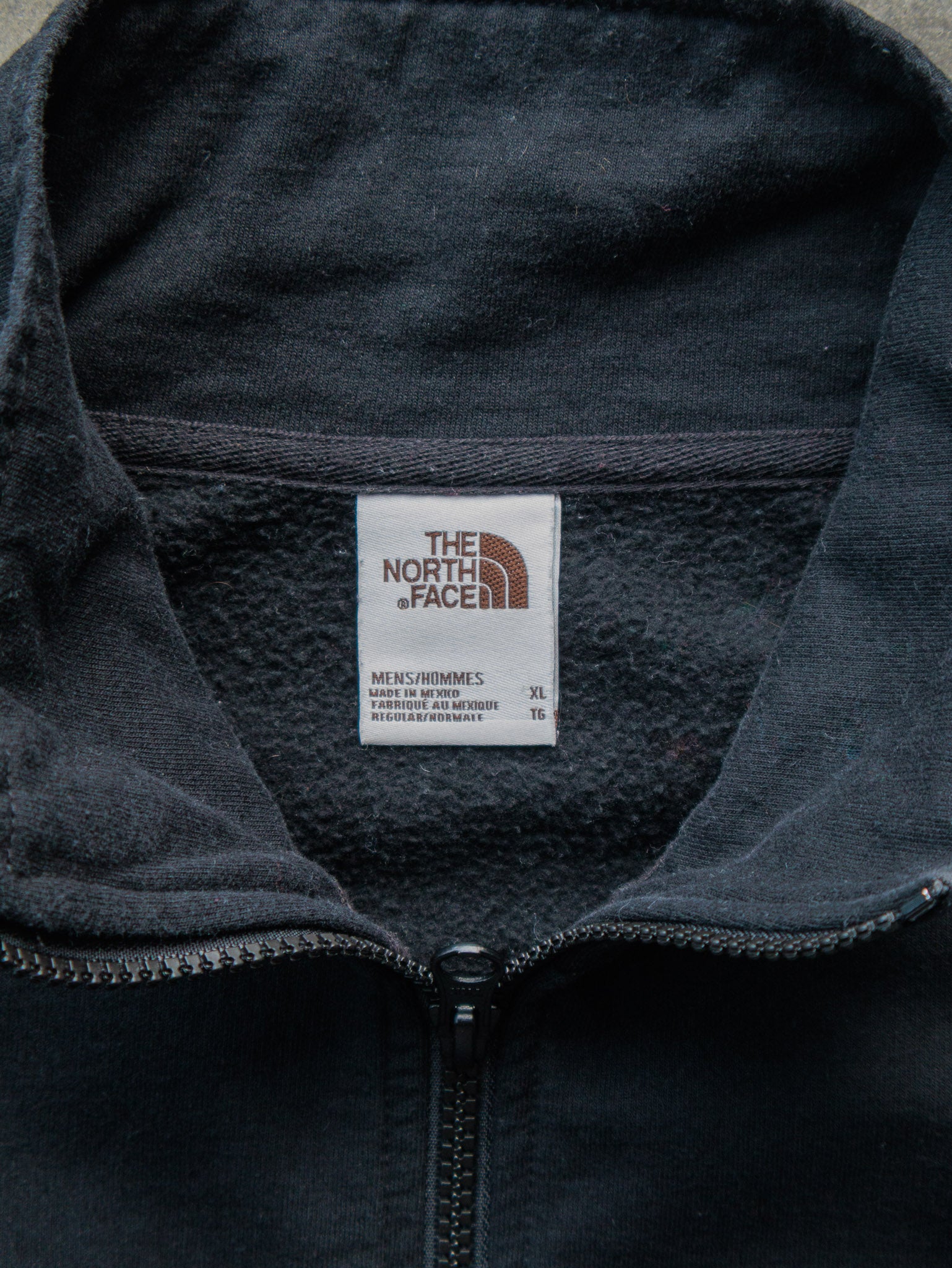 Vintage Black The North Face Quarter Zip Pullover Sweatshirt (XL)