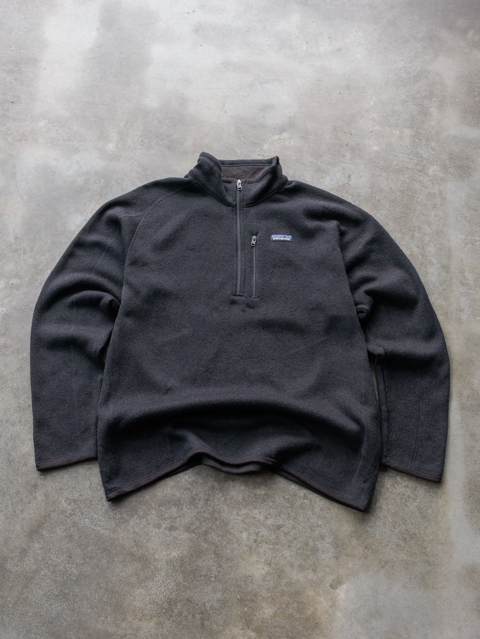 Vintage Charcoal Patagonia Better Sweater Quarter Zip Pullover Sweatshirt (XL)