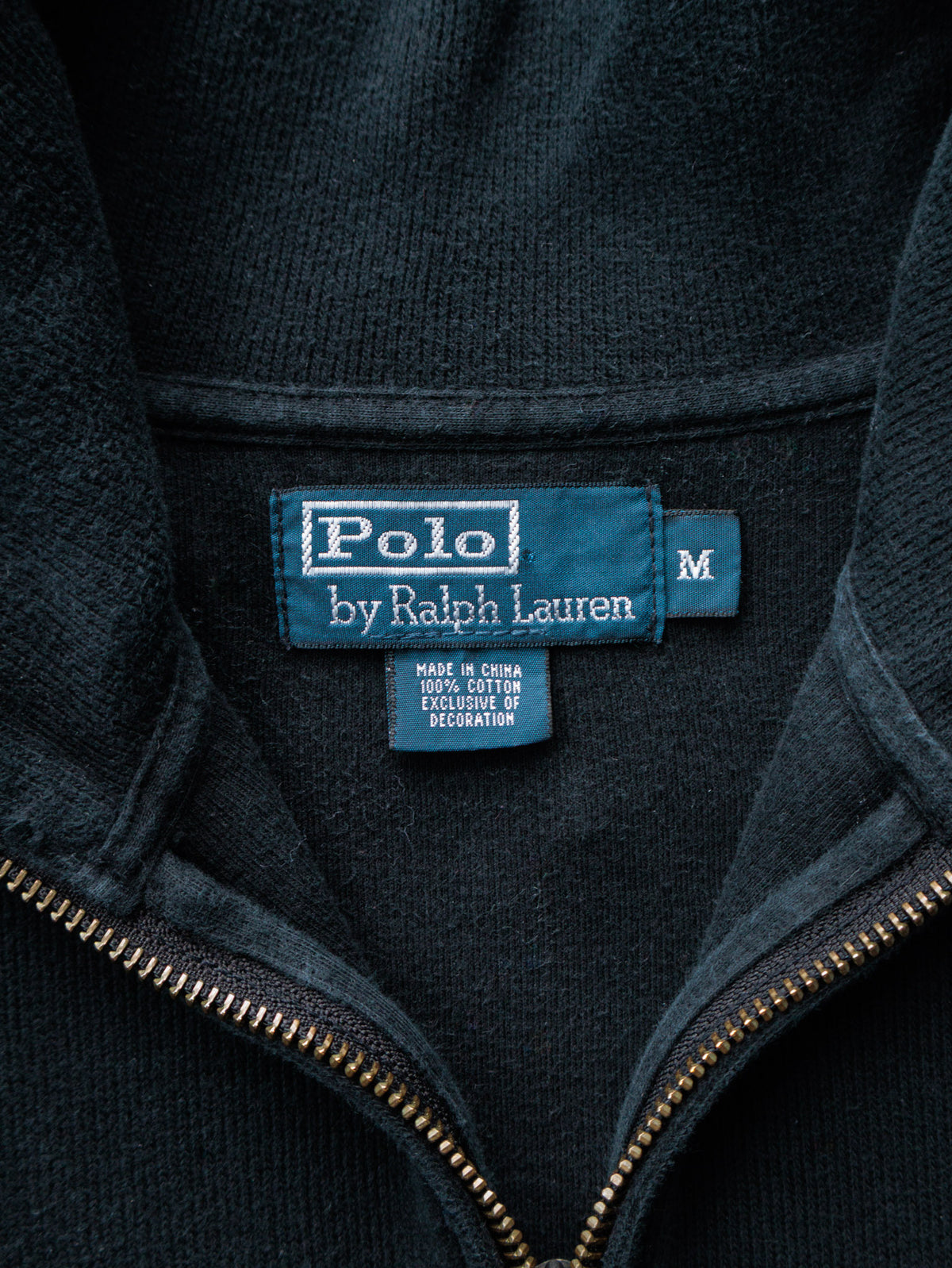 Vintage 00s Green Polo Ralph Lauren Quarter Zip (M)