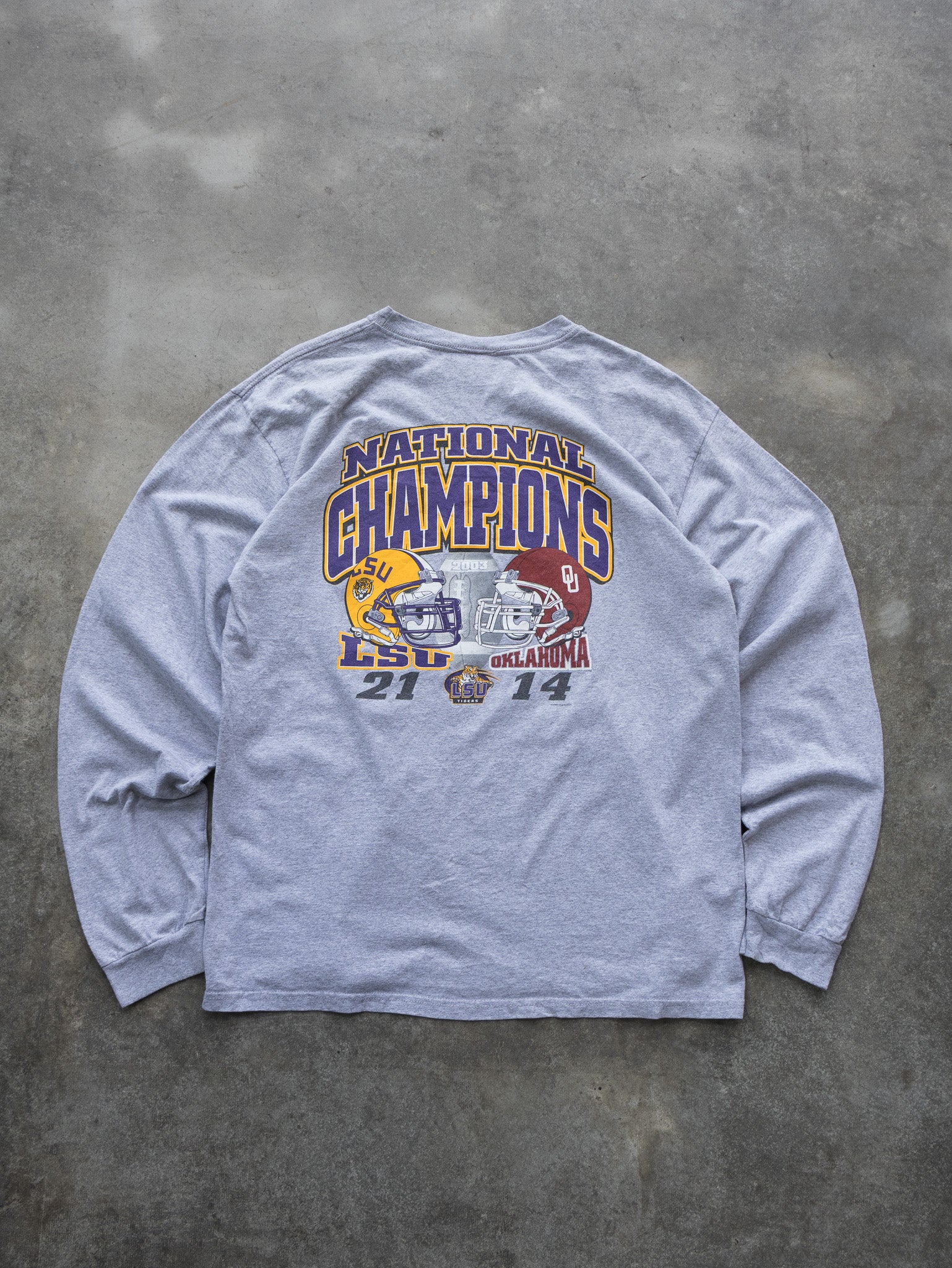 Vintage 2003 LSU Tigers Champions Long Sleeve (L)