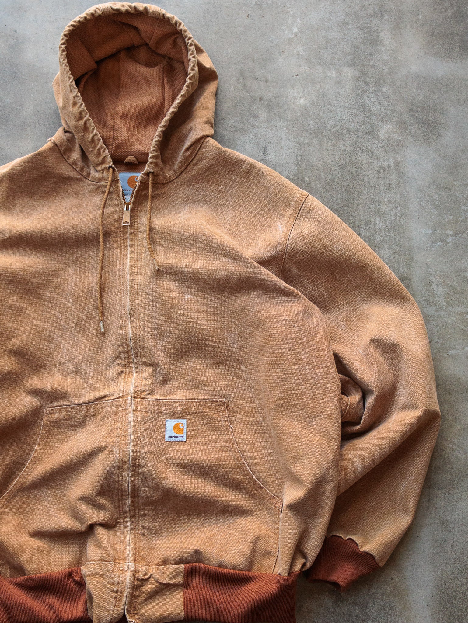 Vintage 00s Brown Carhartt Hooded Jacket (XL)