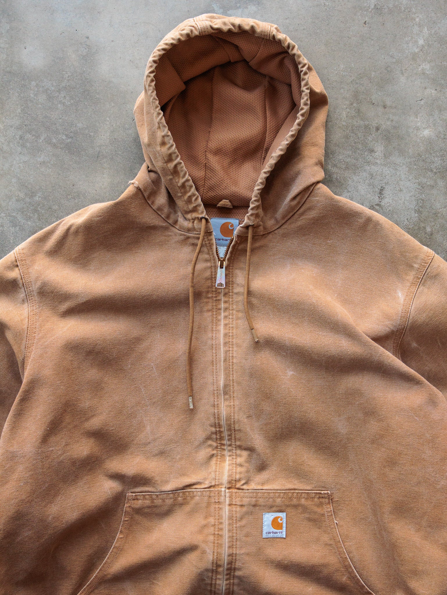 Vintage 00s Brown Carhartt Hooded Jacket (XL)