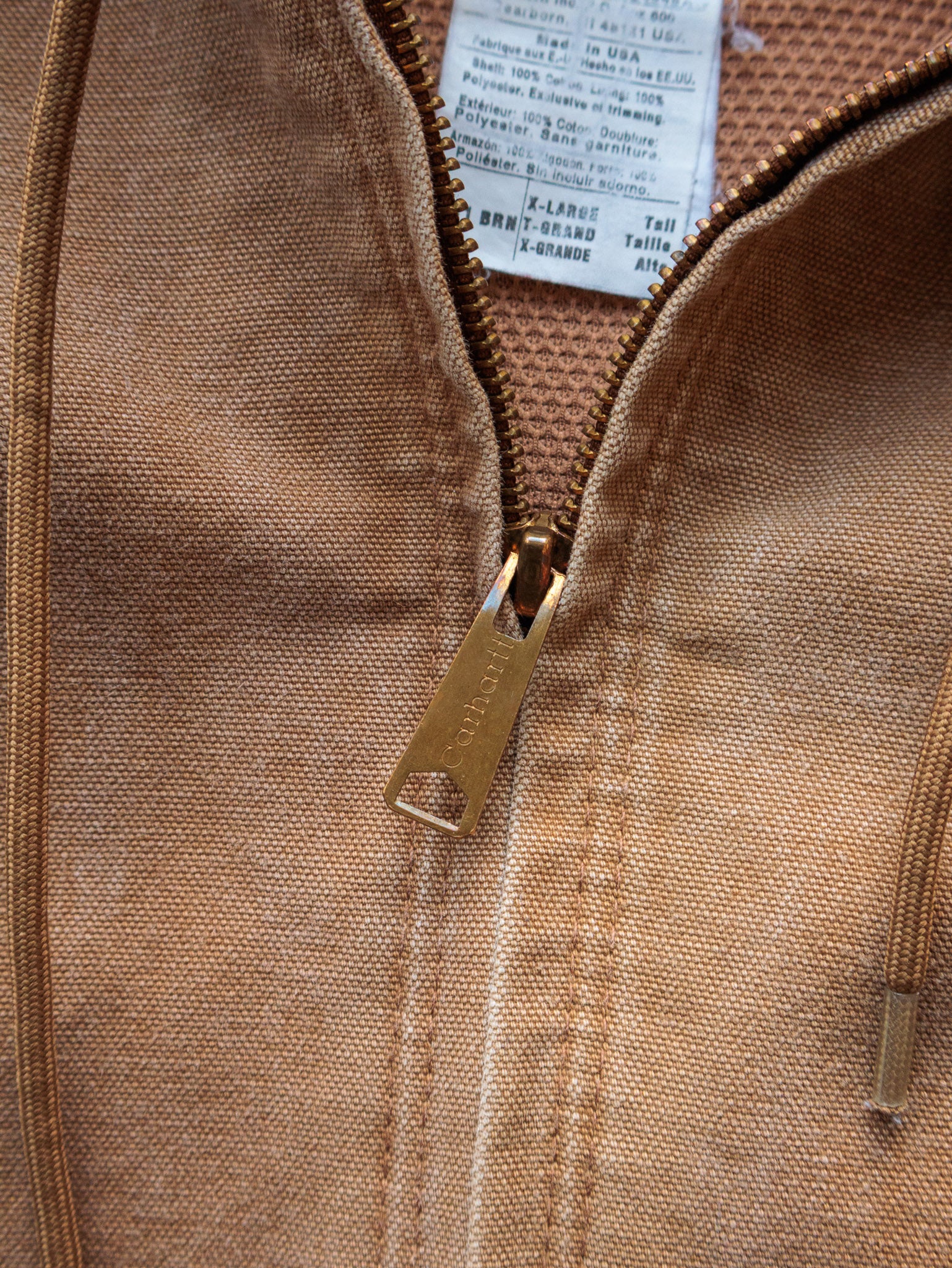 Vintage 00s Brown Carhartt Hooded Jacket (XL)