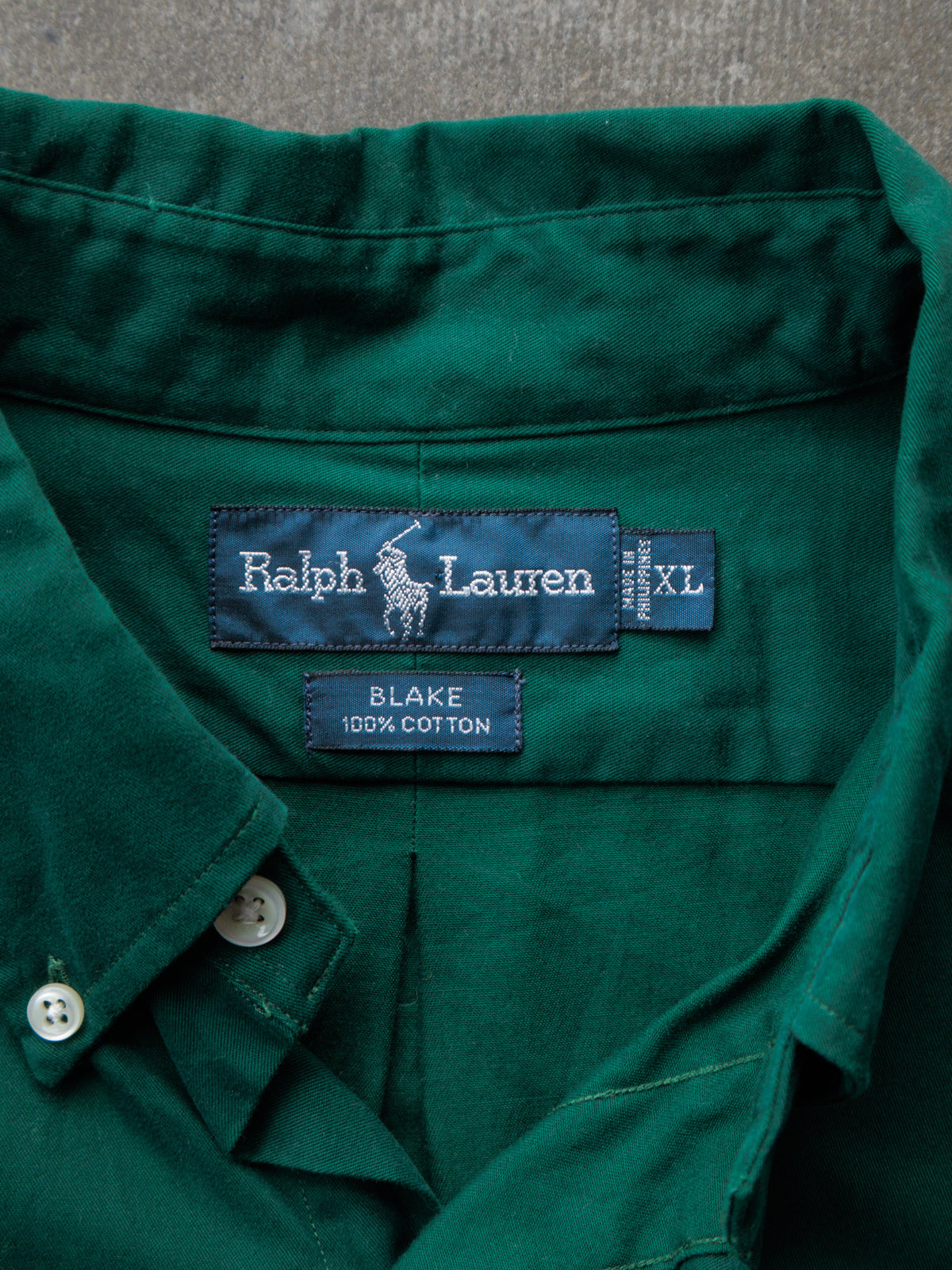 Vintage Green Ralph Lauren Shirt (XL)