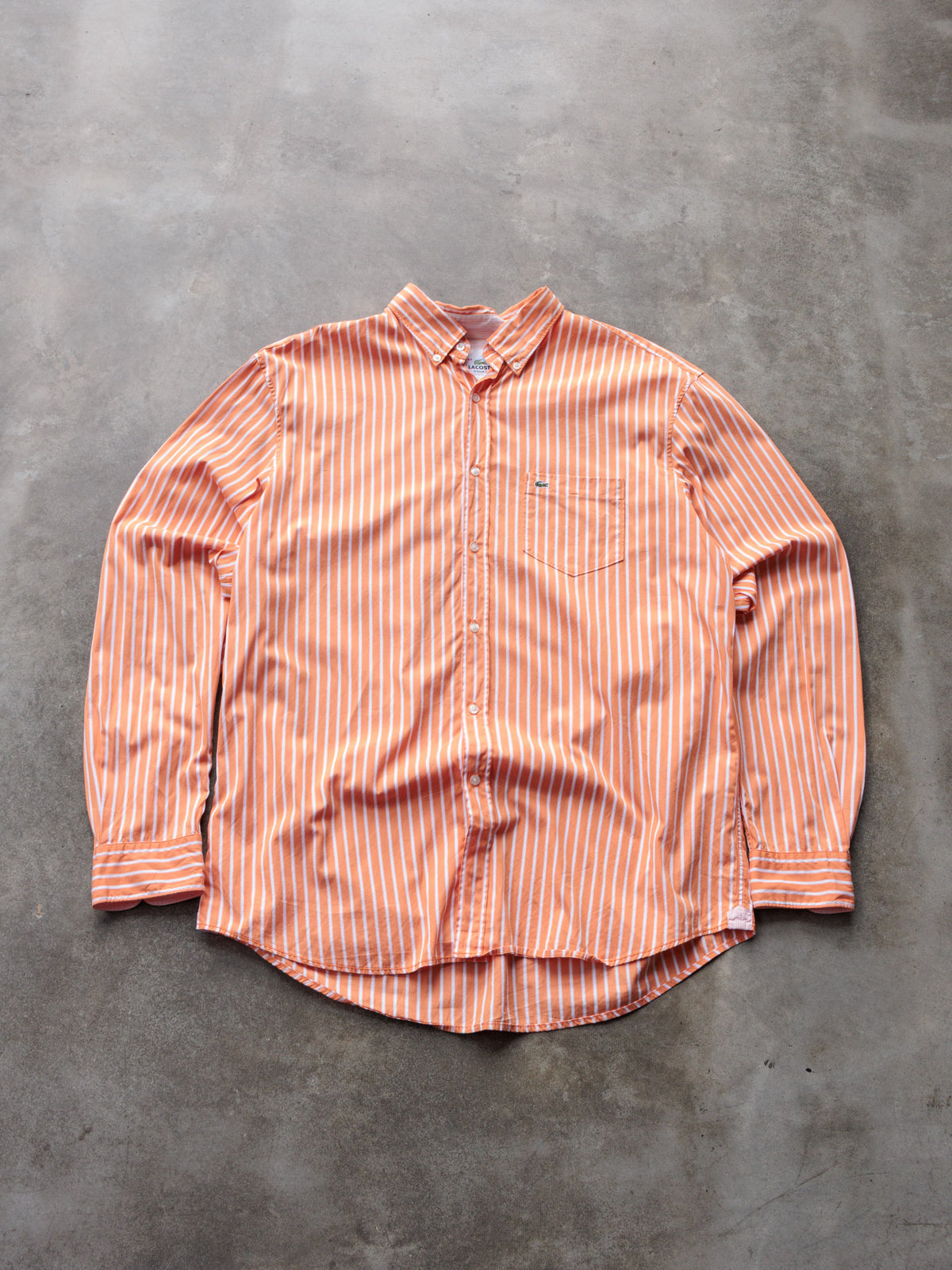Vintage Orange Striped Lacoste Shirt (-)