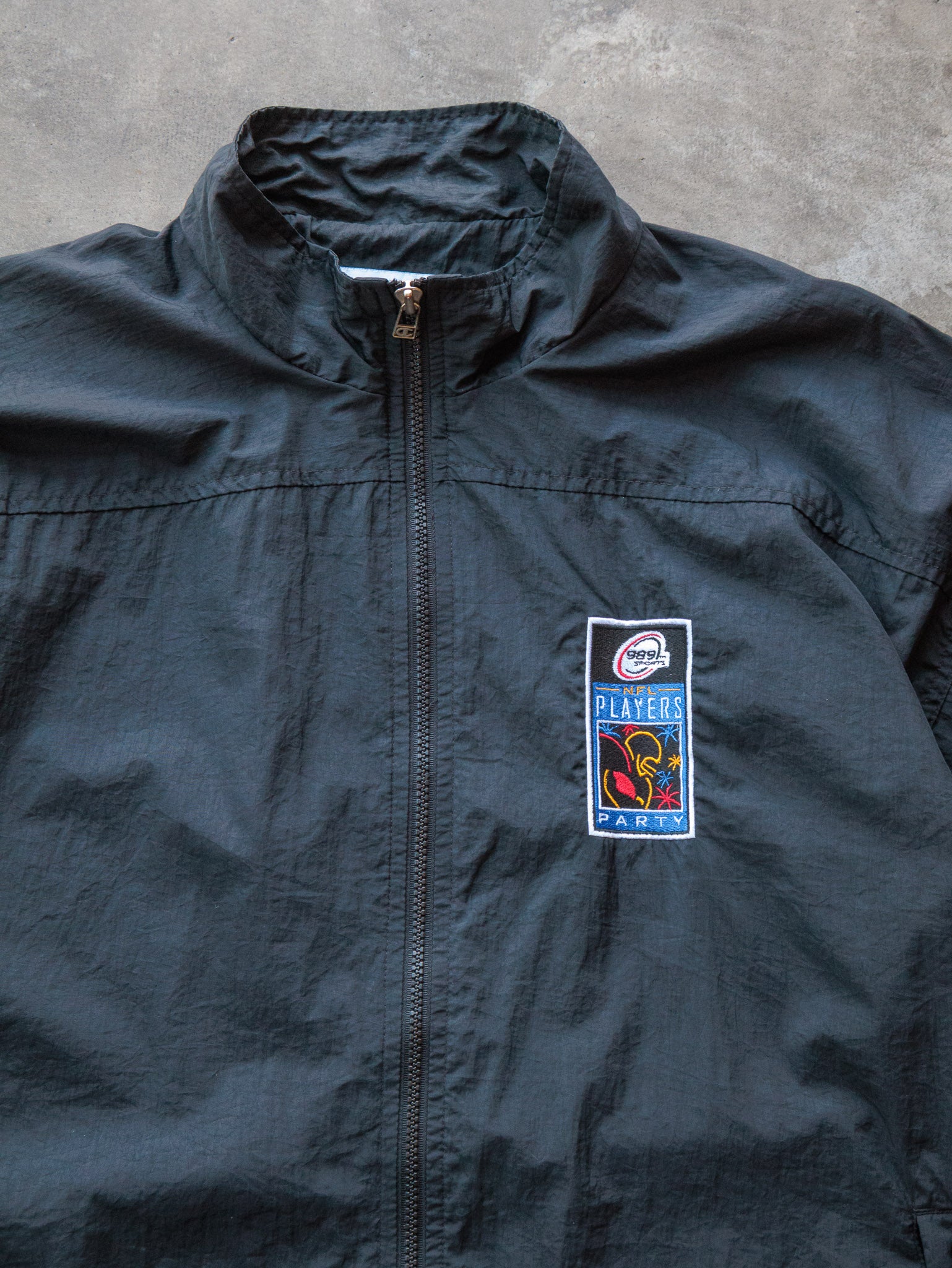 Vintage 90s Black Champion NFL Players Party Jacket (XL)