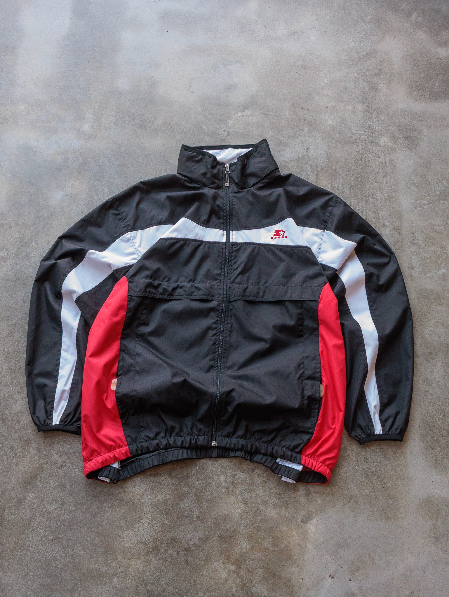 Vintage 00s Black Starter Windbreaker Jacket (L)